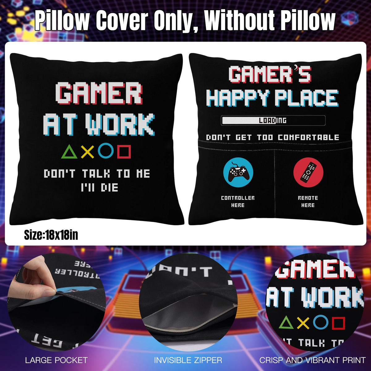 Gamer Gifts Sets for Boys, Birthday Christmas Cool Gaming Gift, Gaming Throw Blanket Tumblers Funny Pillow Covers Socks Keychain and Gifts Box for Easter Basket Graduation Men Girl Teen Gamer Lover