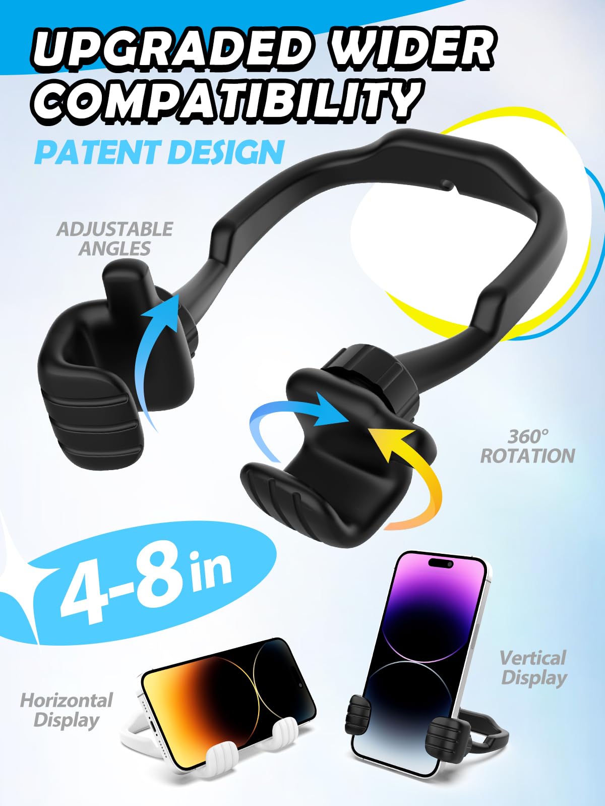 Gifts for Teens Boys Girls Adults Cell Phone Stand: UPGRADE Adjustable Thumbs Up Lazy Phone Holder for Desk Cool Gadgets for Men Women Adults Husband Wife Dad Him Fun Stocking Stuffers Birthday Gift