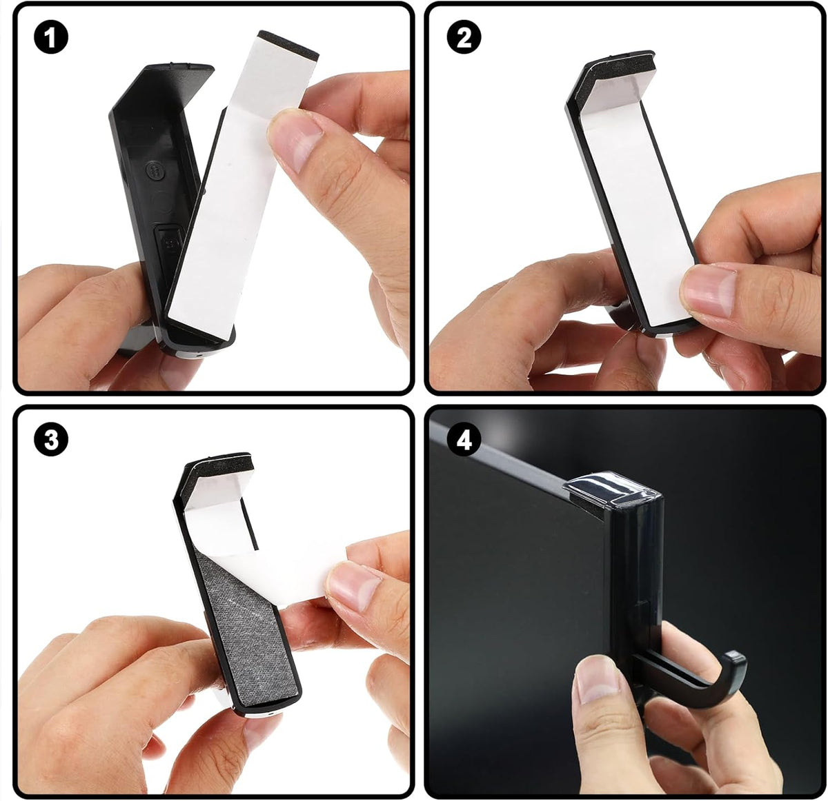 Xthrotsenk 2pcs Headset Monitor Headphone Stand Hook Holder Hanger Adhesive Gaming Earphones Hanger Stick-on Support