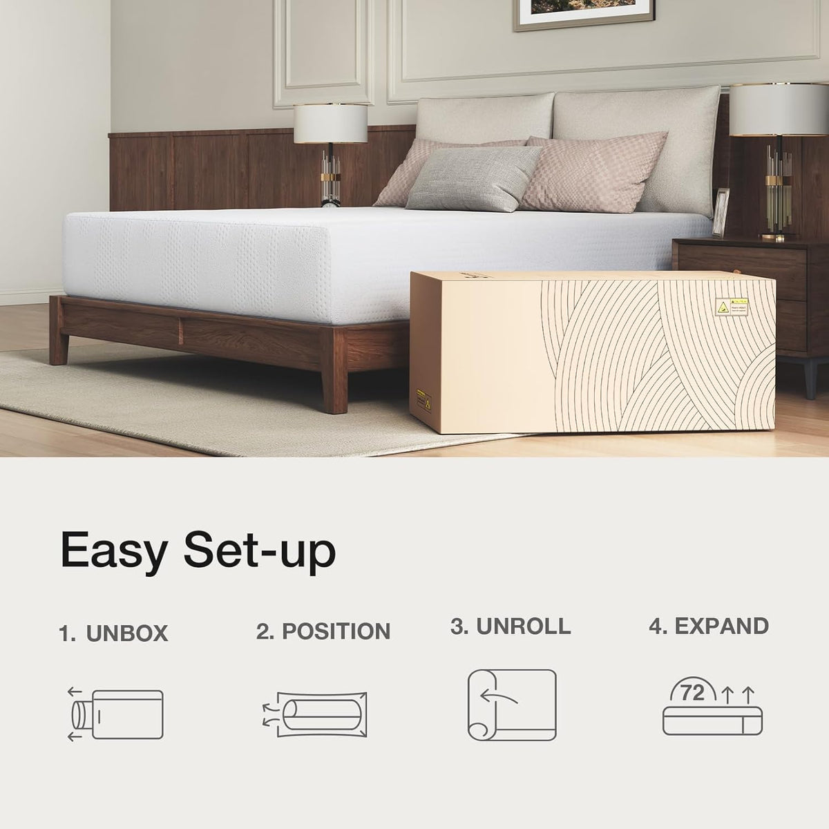 Novilla 14-Inch Full Memory Foam Mattress - Gel Cooling Design for Pressure Relief & Comfort