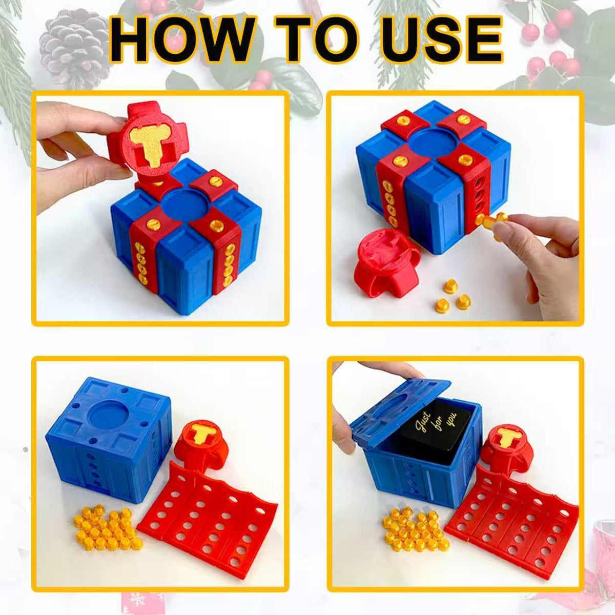 Shelprojsu Funny Valentines Day Gifts/Prank Box with Finger Gift Box/Surprise Box with Finger/Annoying 3D Printed Screw Gifts Boxes Ideal Gift for Lovers Birthday,Christmas,Halloween (Color/E)