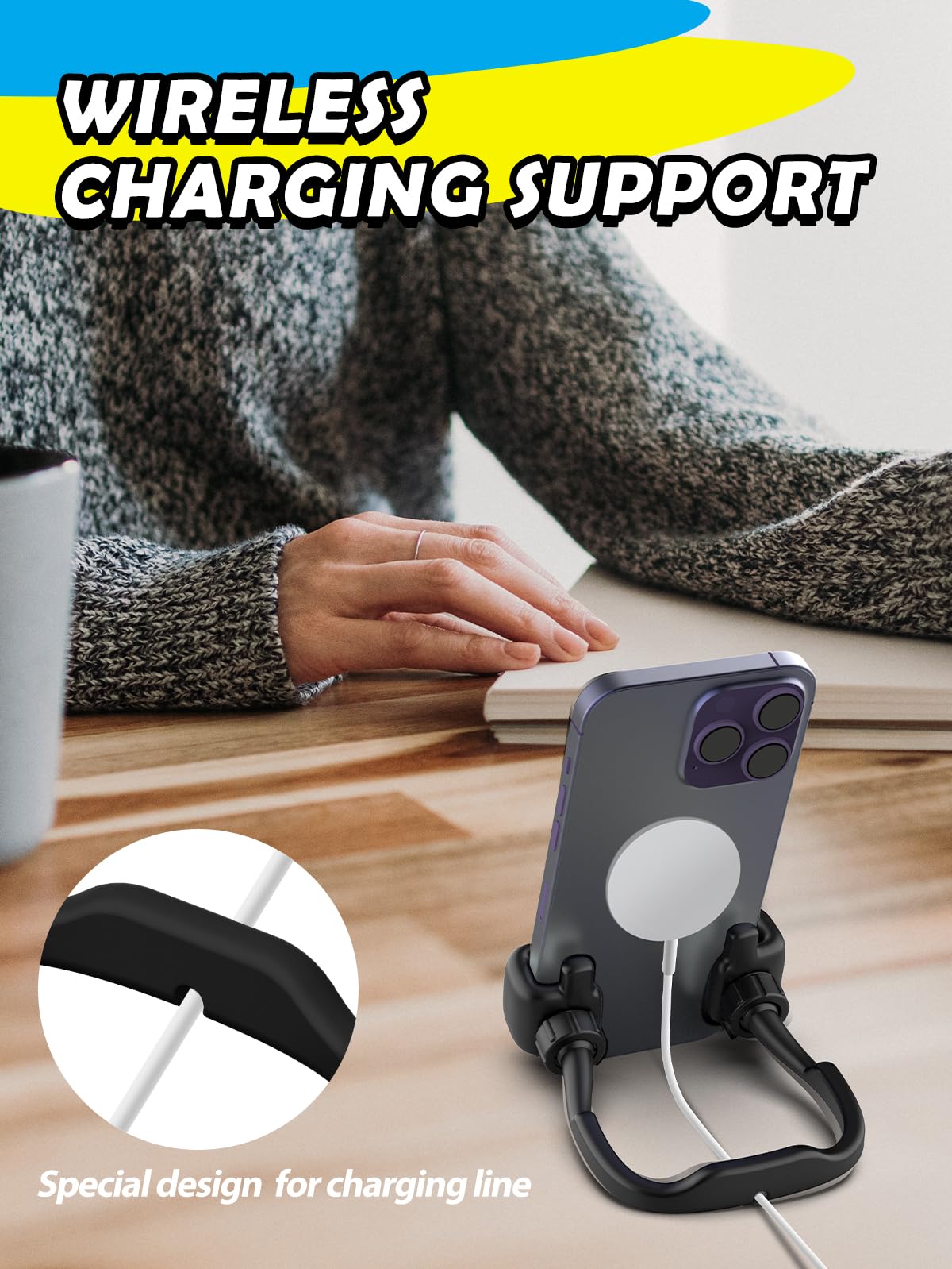 CALDEVER Easter Basket Stuffers for Teens Boys Girls Him Men Ideas: 2 Pack Thumbs Up Lazy Phone Stand Cell Phone Holder Easter Gifts for Kids Teenage Son Her Women Wife Adults Funny Cool Gadgets