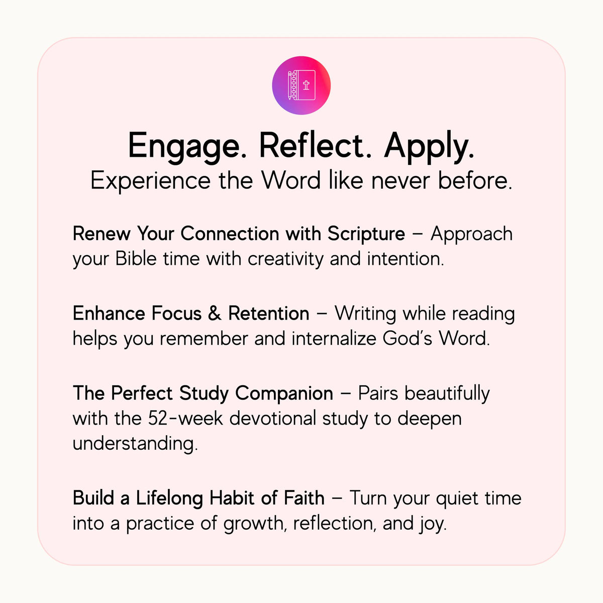 Official Spiral Bible® The Bible in a Year | 52 Week Guided Bible Study & Daily Reading Plan | Spiritual Companion & Journal for Adults & Teens | 8.5" x 11" Notebook