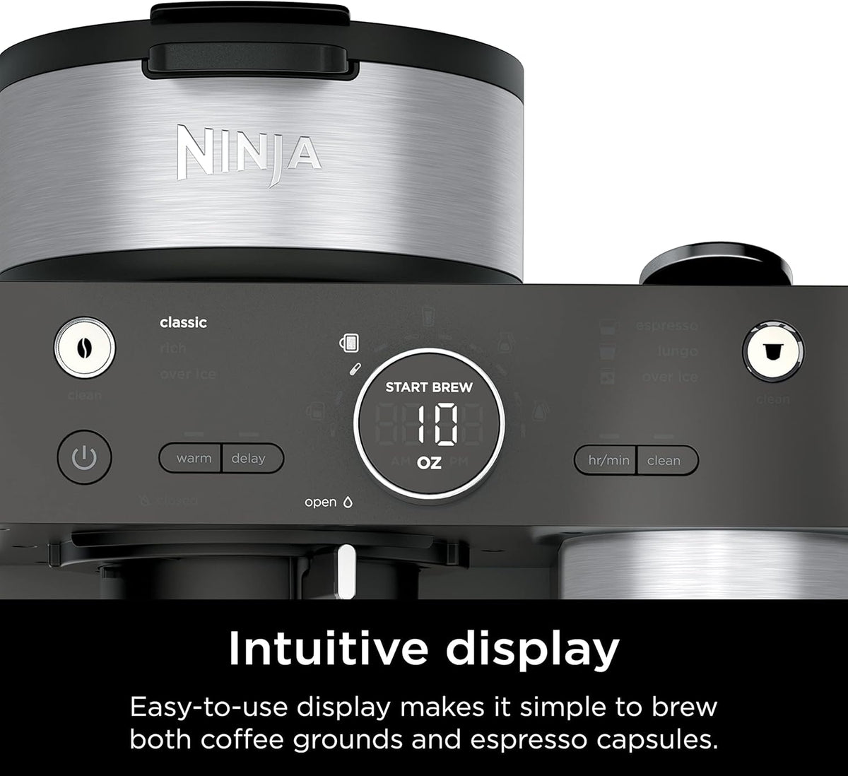 Ninja Espresso Maker - 3 Brew Styles, Single-Serve & Nespresso Compatible - Built-In Frother, Black