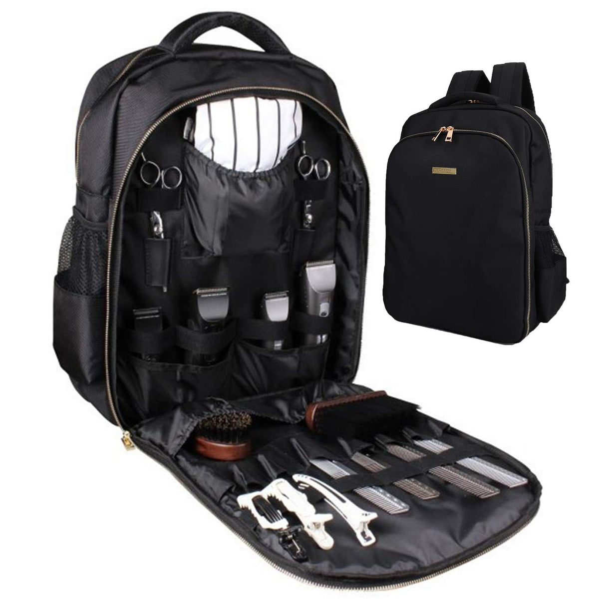 NADAENMF Barber Supplies Bag Organizer for Clippers and Supplies, Portable Clipper Bags and Cases for Men, Cosmetology Bag Hairstylist Clipper Backpack for Barber Accessories Essentials Stuff
