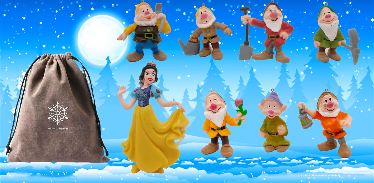LOVUFYSI Cute Princess Christmas Tree Decoration Ornament, 8 PcsX'Mas Tree Hang Act The Role Ofing Halloween Home Car Pendant, Gift to Decorativ Boy Girl at Birthday Party (Yellow, 8)