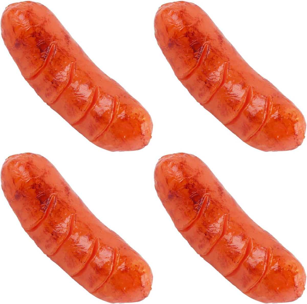 Set 4 of Lifelike Artificial Hot Dog Props - Perfect for Kitchen Decor & Photography