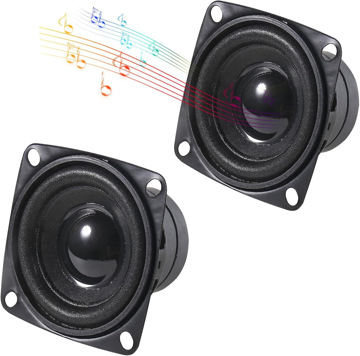 ALMOCN 2PCS 2" 8Ohm 10W DIY Small Full Range Audio Speaker Stereo Woofer Loudspeaker for Arduino and DIY Speaker