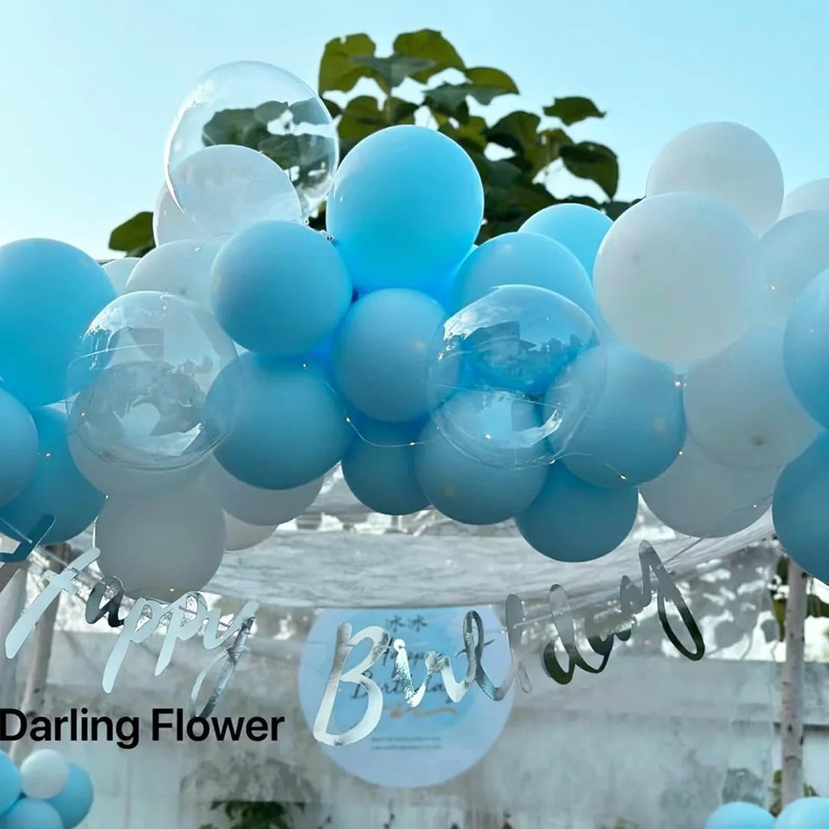Voircoloria Aqua Blue Balloons - 12-Inch Latex Party Balloons, 66-Pack for Weddings, Birthdays & Celebrations