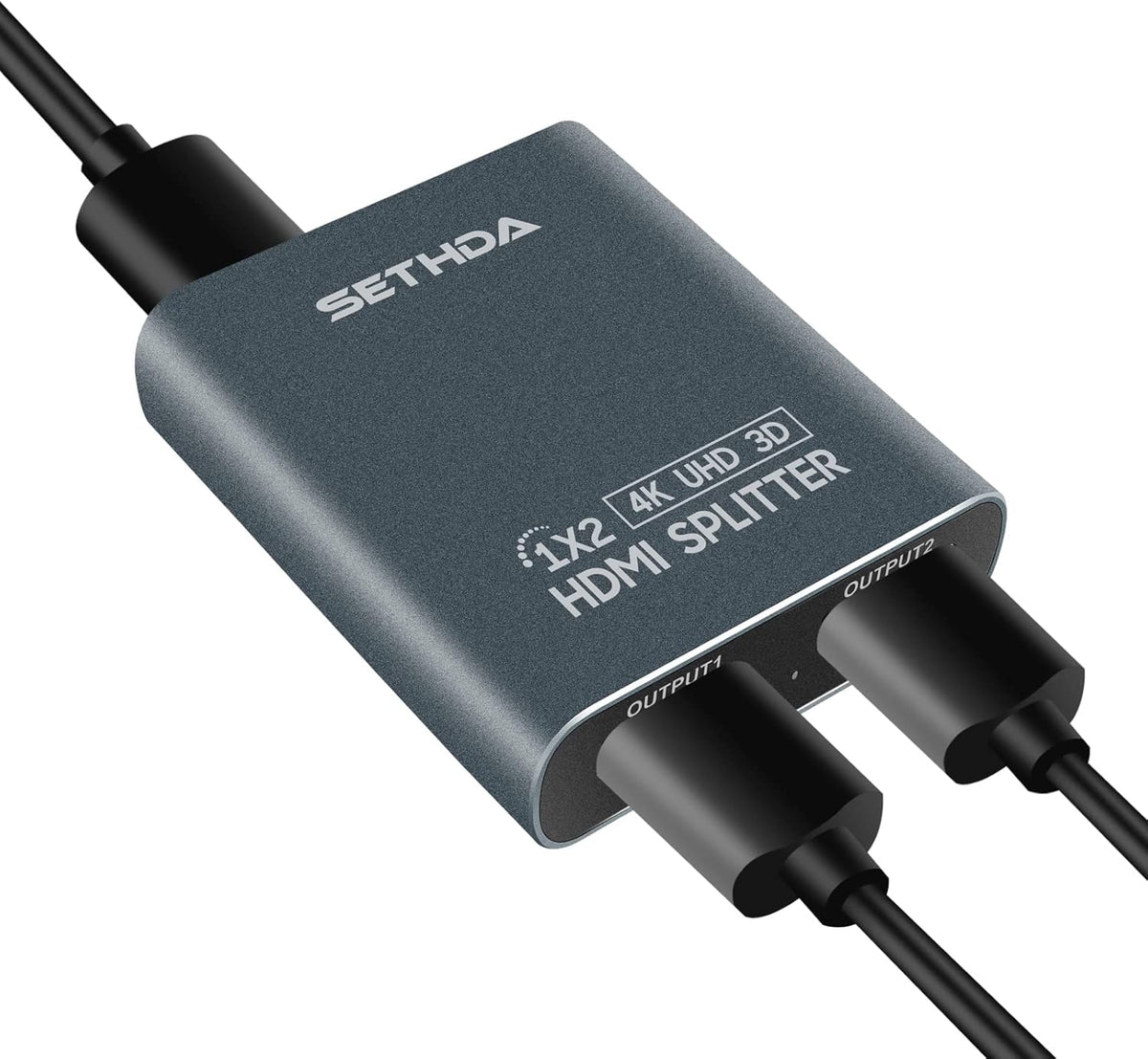 SETHDA 1 2 Output,2 4K@30Hz PS4 HDMI Splitter HDMI Switch Input Ports HDMI Hub Support Ultra HD Resolution,Compatible