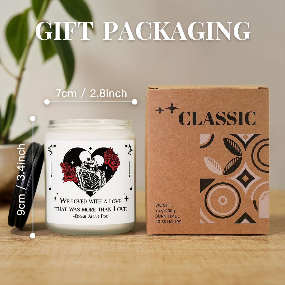 Gifts for Him Her, Anniversary Gothic Candle for Women Men, Birthday Gifts for Boyfriend Girlfriend, Christmas, Valentines Day, Bridal Shower, I Love You Gift for Couple, Wife, Husband - Lavender