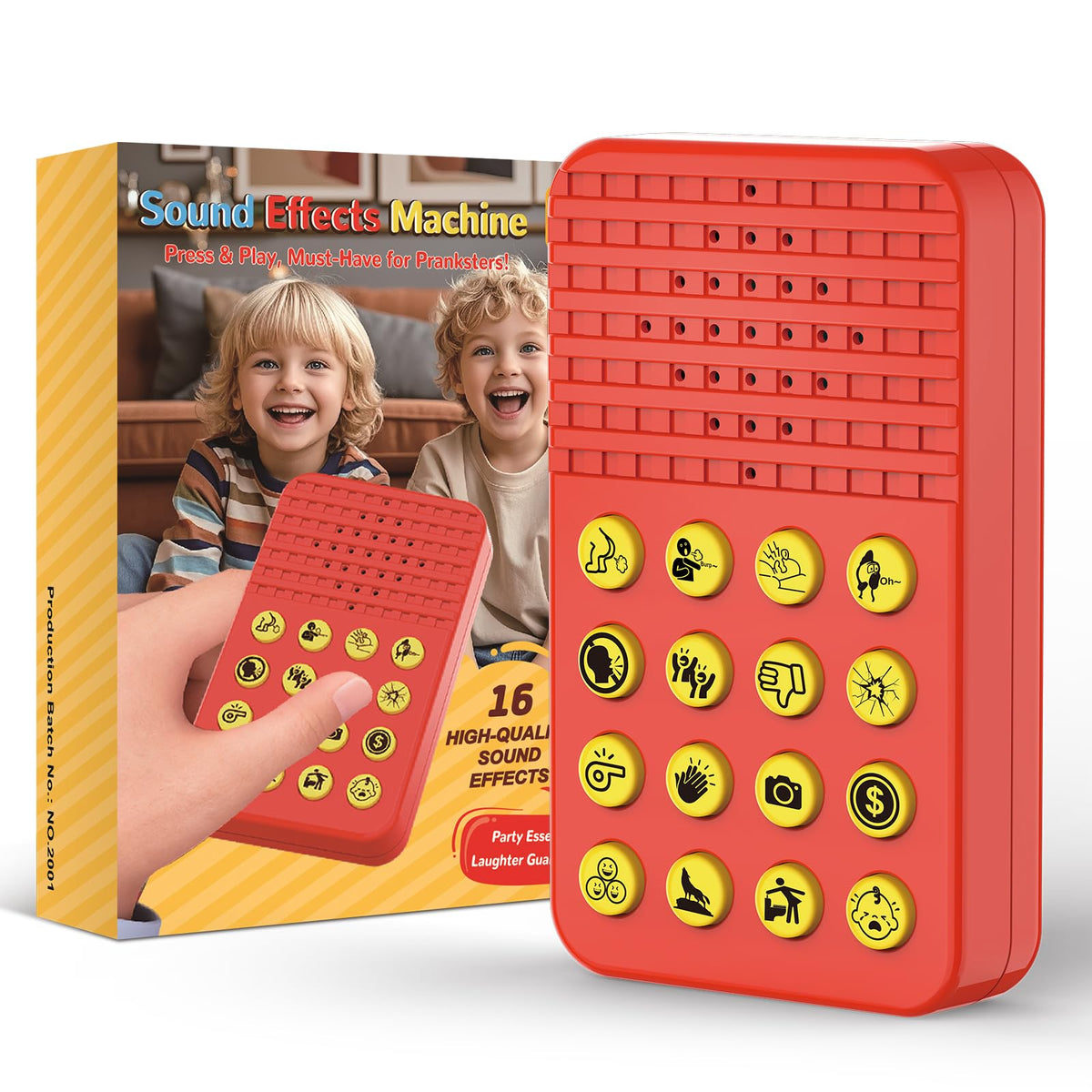GEERAY Sound Effects Machine, 16 Hilarious Sounds, Include Fart, Applause, Laughter and More, Pocket Sized Funny Noise Maker Toys for Boys Ages 8-13, Cool Gadgets Gag Gifts for Kids Teens Boys Girls