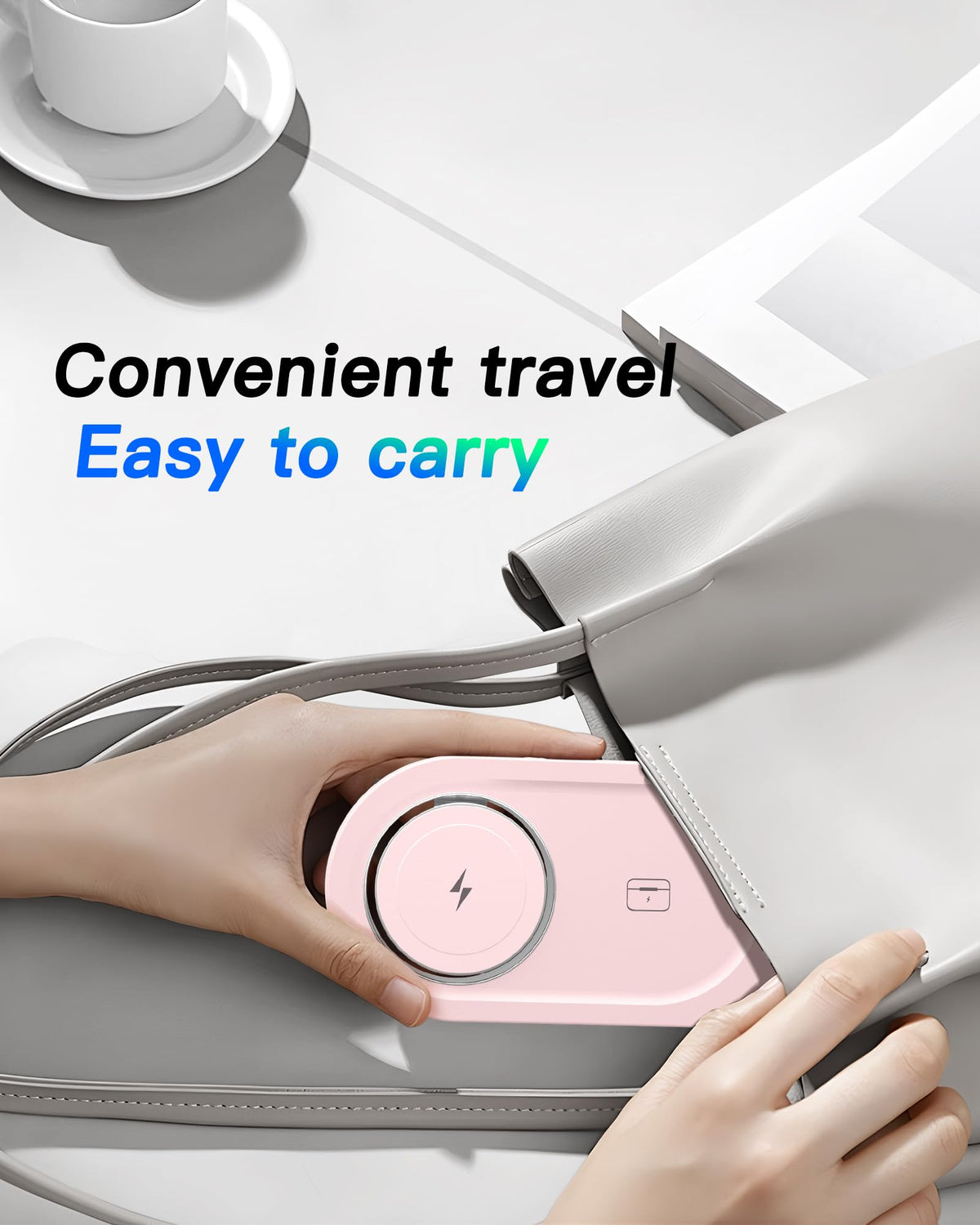 Upgraded 3 in 1 Wireless Charging Station for Apple Devices, Faster Mag-Safe Charger Stand, Magnetic Charger Station for iPhone 17/16/15/14/13/12 Series & AirPods Pro & Apple Watch Series （Pink）