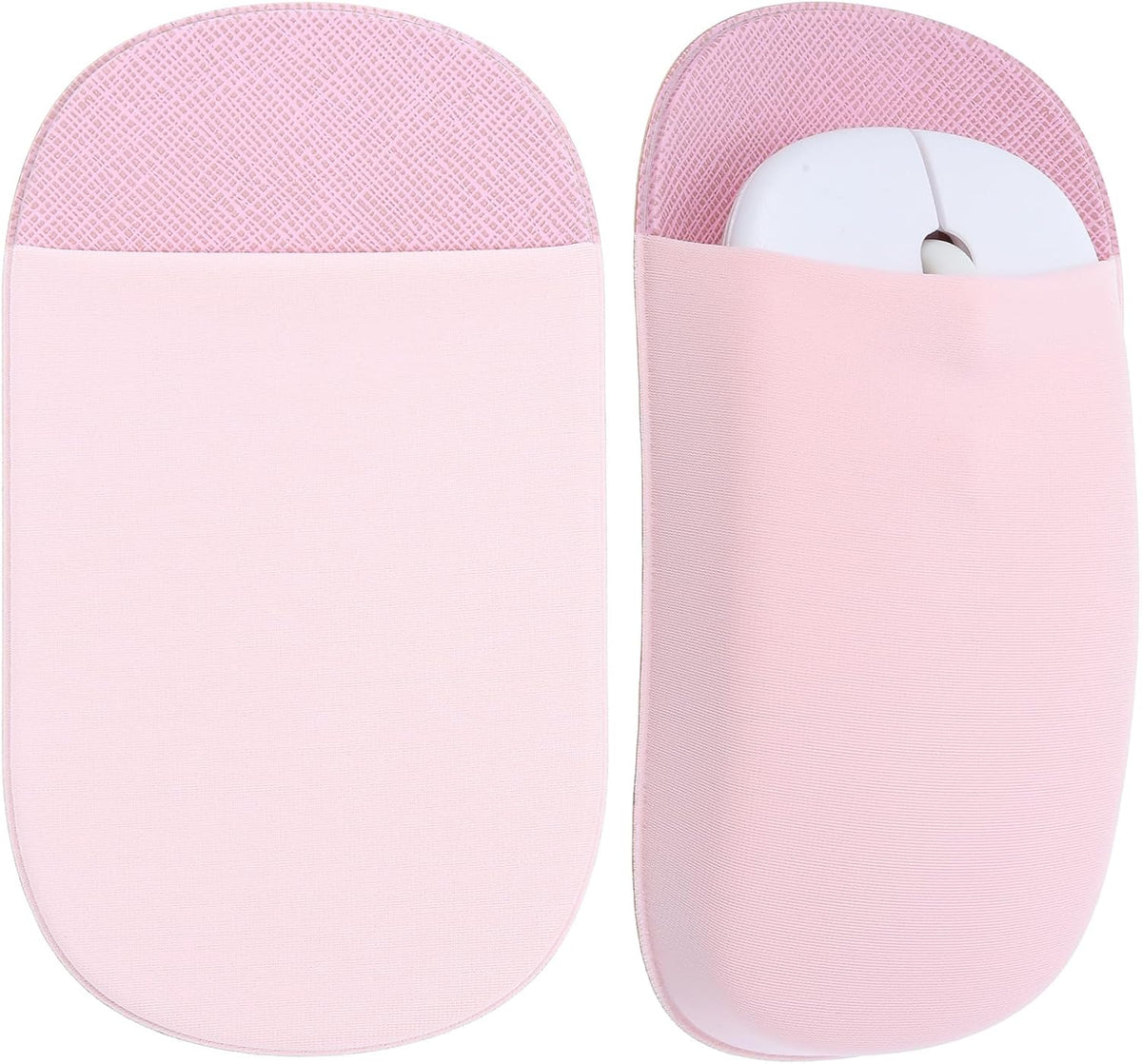Shimmeroo Slim Mouse Holder for Laptop, Universal Wireless Mouse Sleeve Pouch for Laptop Stick on, Pink Adhesive