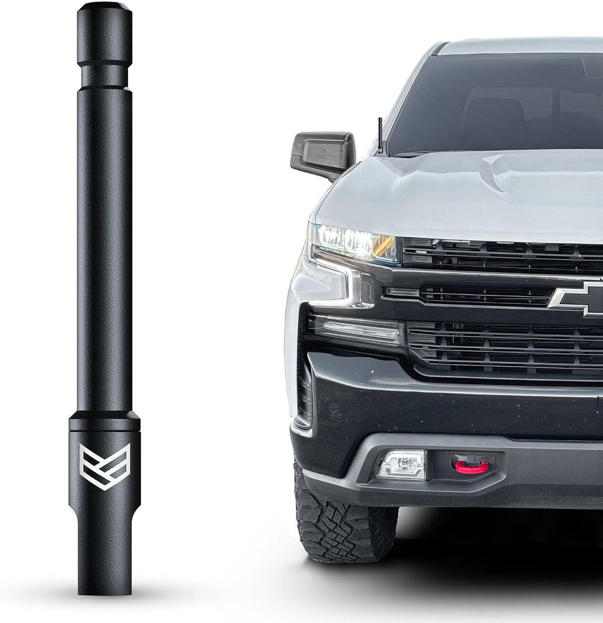 Ronin Factory (2014+) (5 Inch Truck Antenna for Chevy Silverado & GMC Sierra Accessories Anti Theft - Carwash Safe