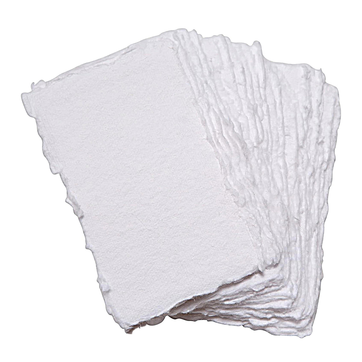 Wanderings Handmade Deckle Edge Tent Cards – Folded to 2" x 3.5" – 150 GSM - 25-Pack – Textured Cotton Paper – Blank Names, Table Settings, Gift Tags, Love Notes
