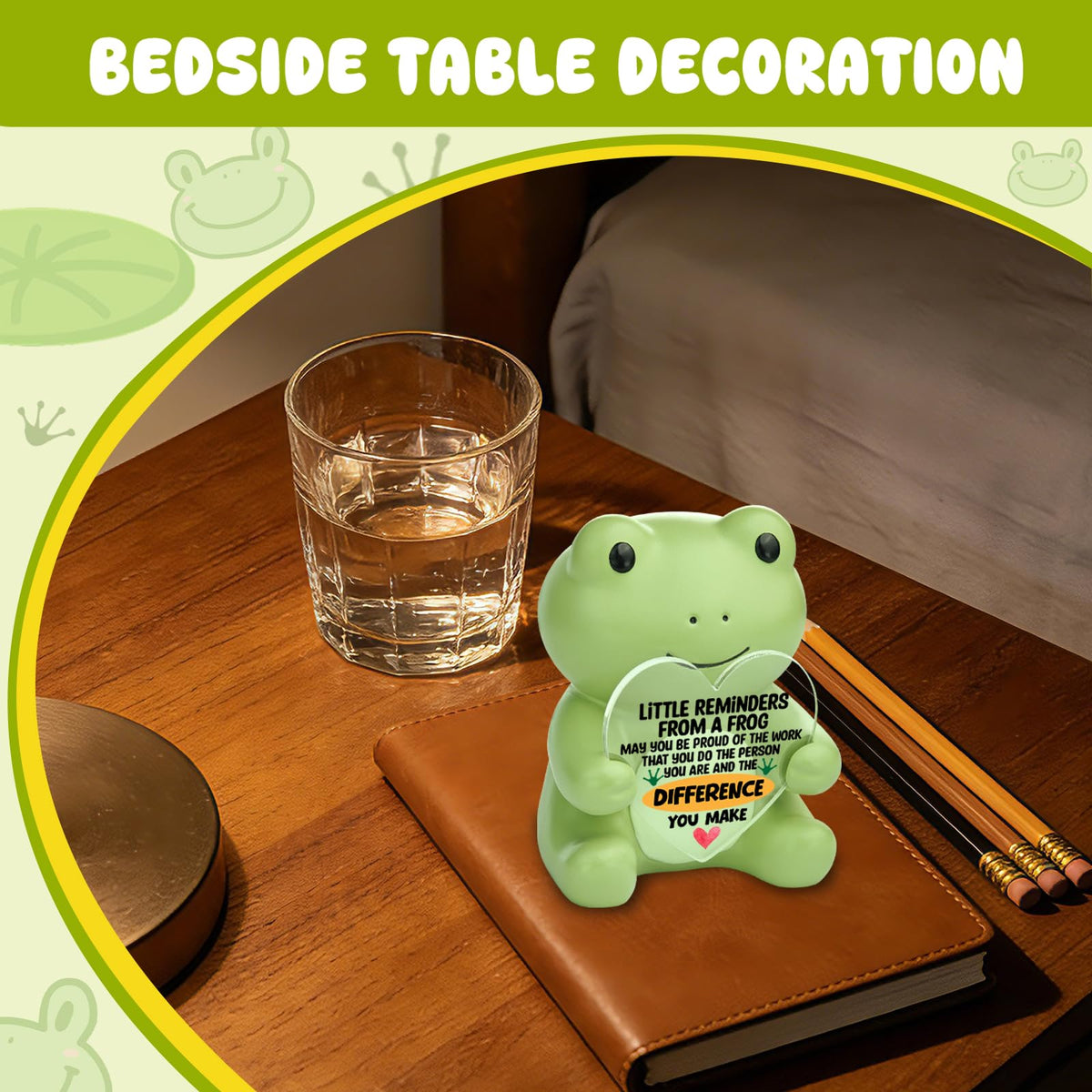 FOKCBOCM Little Reminder Frog Figurine Gift, May You Be Proud of the Work You Do Inspirational Desk Decor, Emotional Support Appreciation Present for Teacher Coworker Nurse-DSZX163