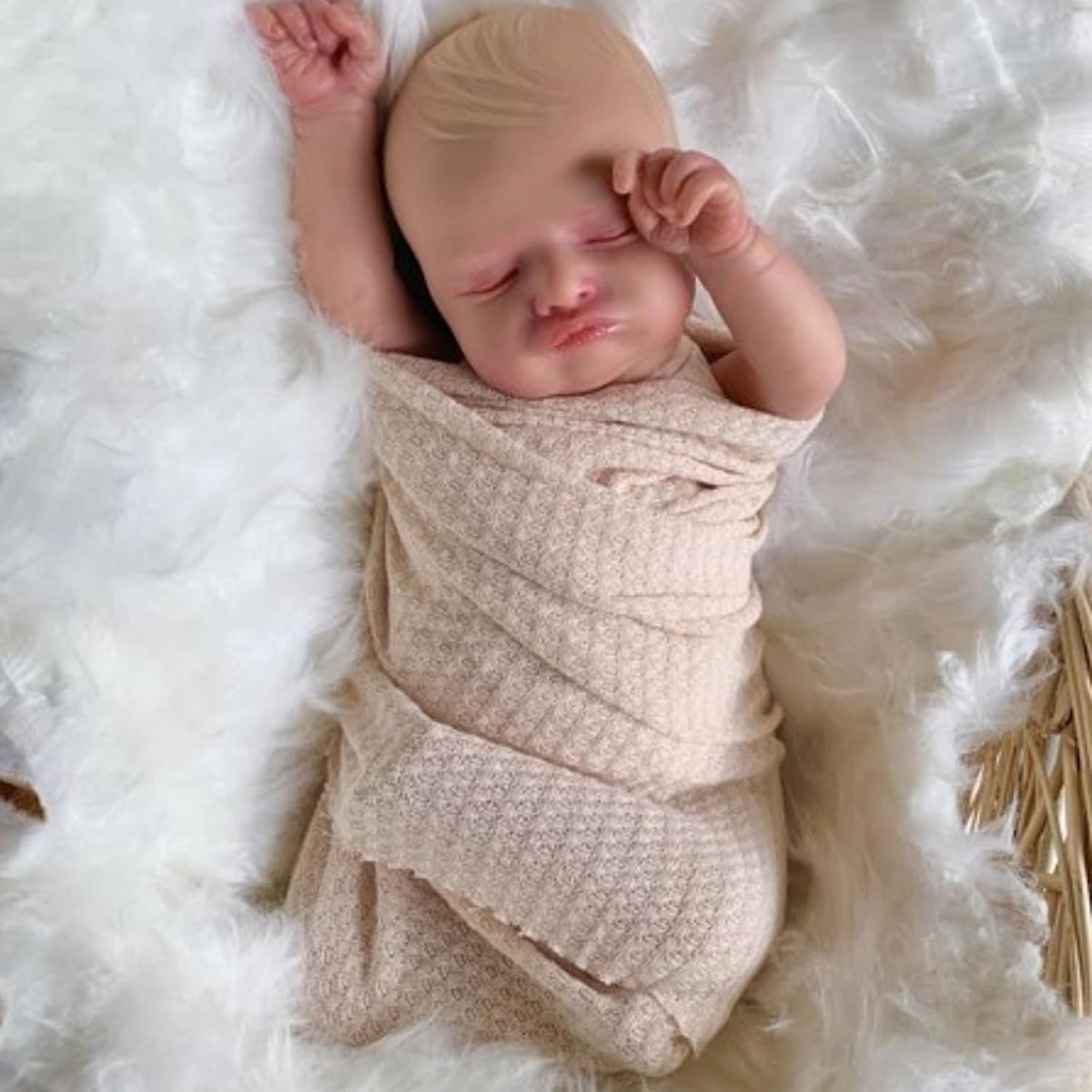 ForBaysy Newborn Photography Props for Baby Boys and Girls Newborn Wraps for Infant Baby Photoshoot Waffle Texture Knit