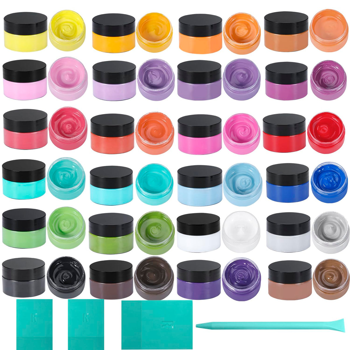 BOOLOOEN 24 Chalk Paste Paint, Chalk Art Paste for Drawing on Wooden Boards and T-Shirts