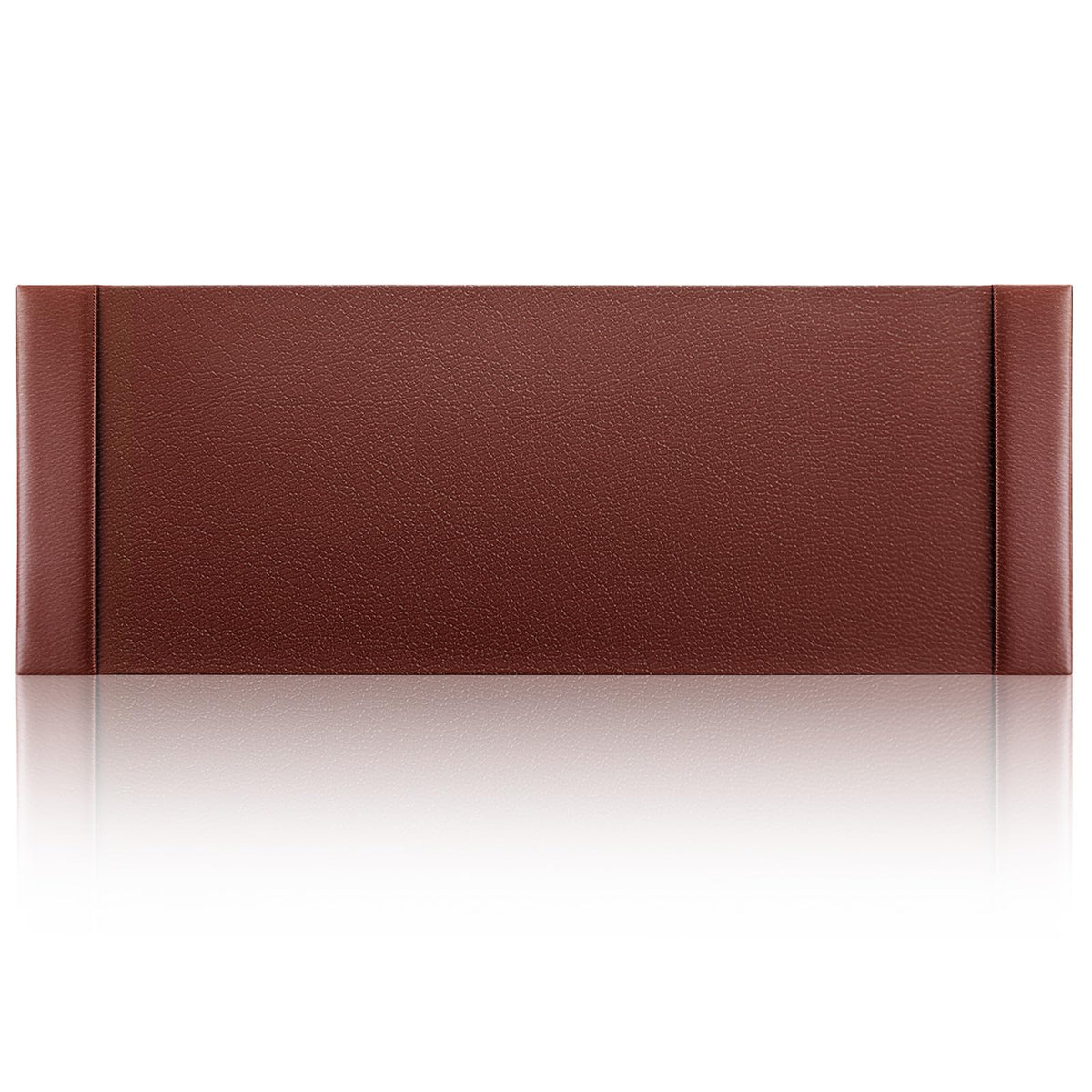 Saysurey 47.2 x 17 Inch Leather Desk Pad Protector with Side Rails, Executive Office Desk Mat for Home Workspace, Writing Surface, Mouse & Keyboard Pad, Elegant Gift for Men Dad Husband(Brown)