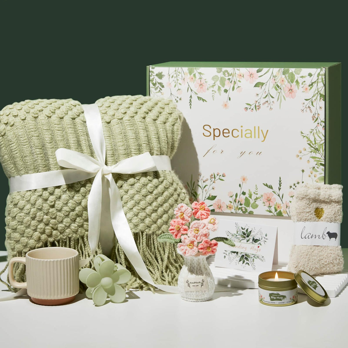 OHATOS Sympathy Gift Baskets for Women, Get Well Soon Care Package Self Care Birthday Gifts for Women, Thinking of You Inspirational Basket After Surgery for Her Wife Mom Friend Sister Girlfriend