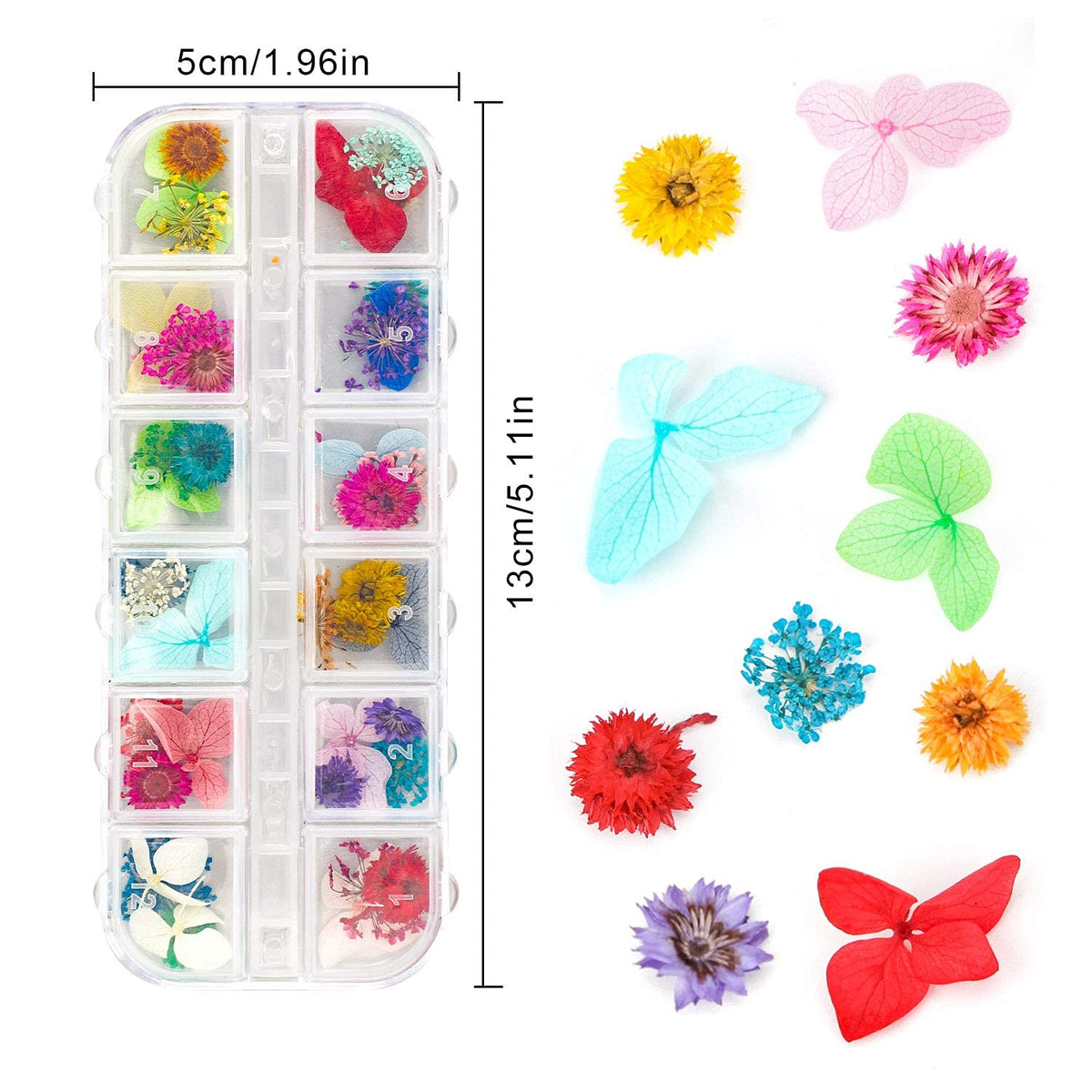 Gartful 4 Boxes Dried Flowers for Resin, 48 Styles Natural 3D Applique Flowers DIY Craft Supplies, Resin Epoxy Casting Fillers for Silicone Molds, Nail Arts, Handmade Projects, Decoration Accessories