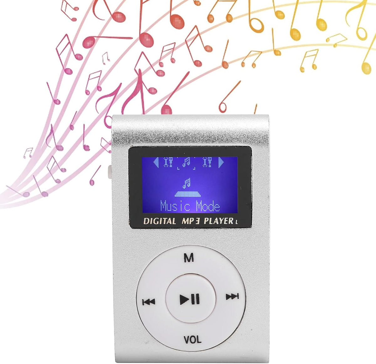 Akozon Mp3 WiFi,Mp3, Mp3, Mp3 Player with Bluetooth and Portable Mini Music Player Sports BackClip LCD Screen Outdoor