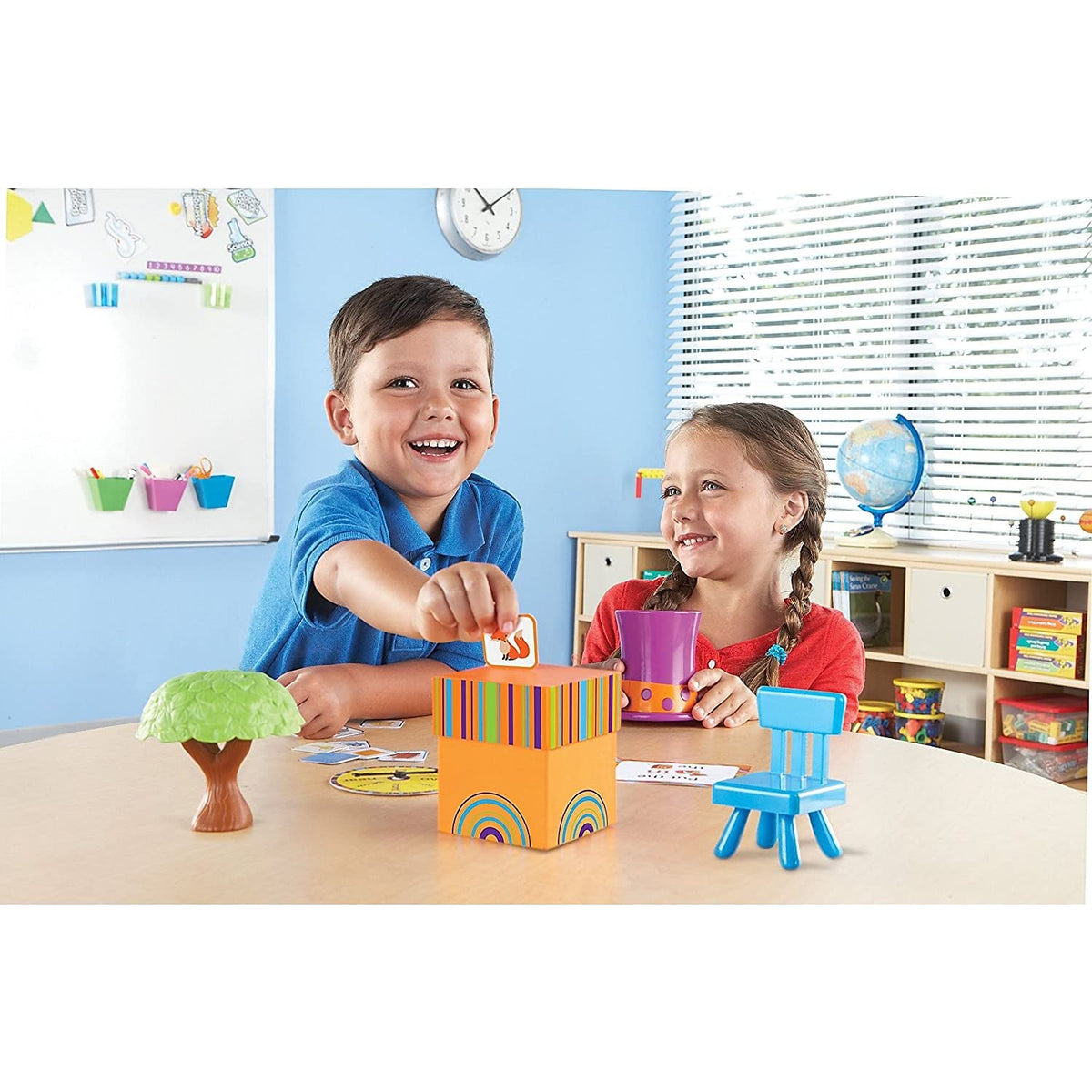 Learning Resources Fox in The Box Position Word Activity Set - Kids Board Spelling Educational Games, Vocabulary Reading Practice, Phonics Awareness, Montessori Language, Gifts for Boys and Girls