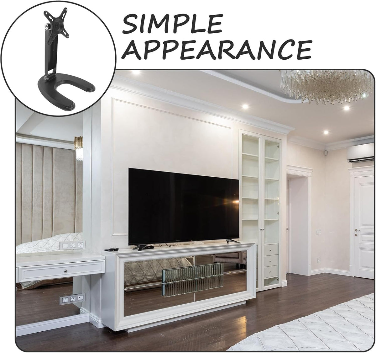 SEWACC 14-27 Inch Universal Tv Stand Base for LCD Tvs No-Drill Tabletop Support for Flat Screen Displays