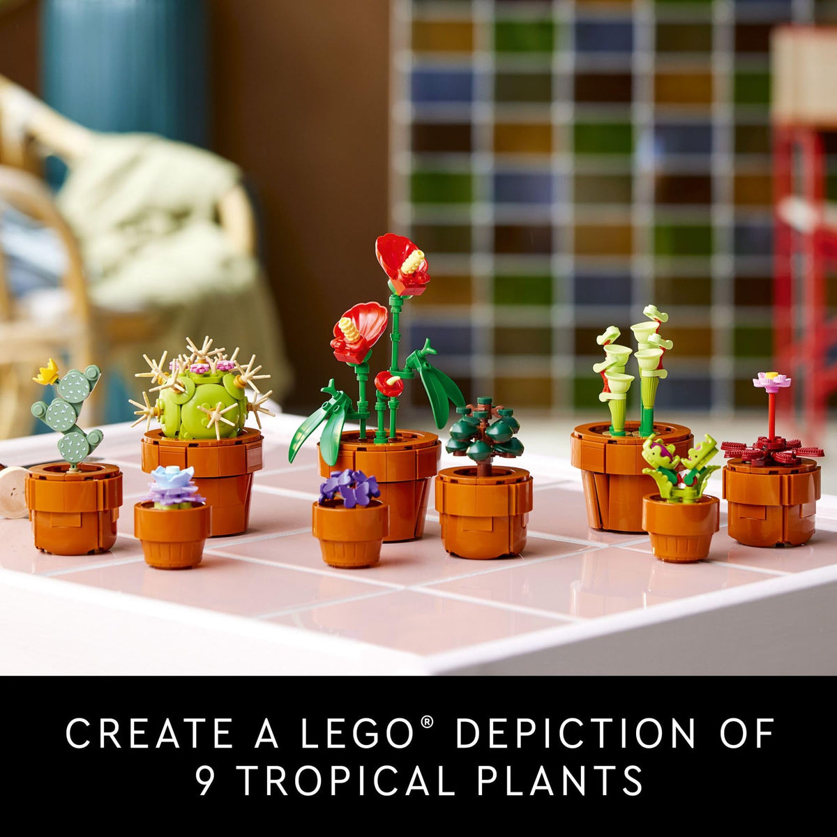 LEGO Botanicals Tiny Plants - Artificial, Fake Indoor Plant Building Set for Home, Kitchen, Desk Decoration, Adults Ages 18+ - Gift for Birthdays - 10329