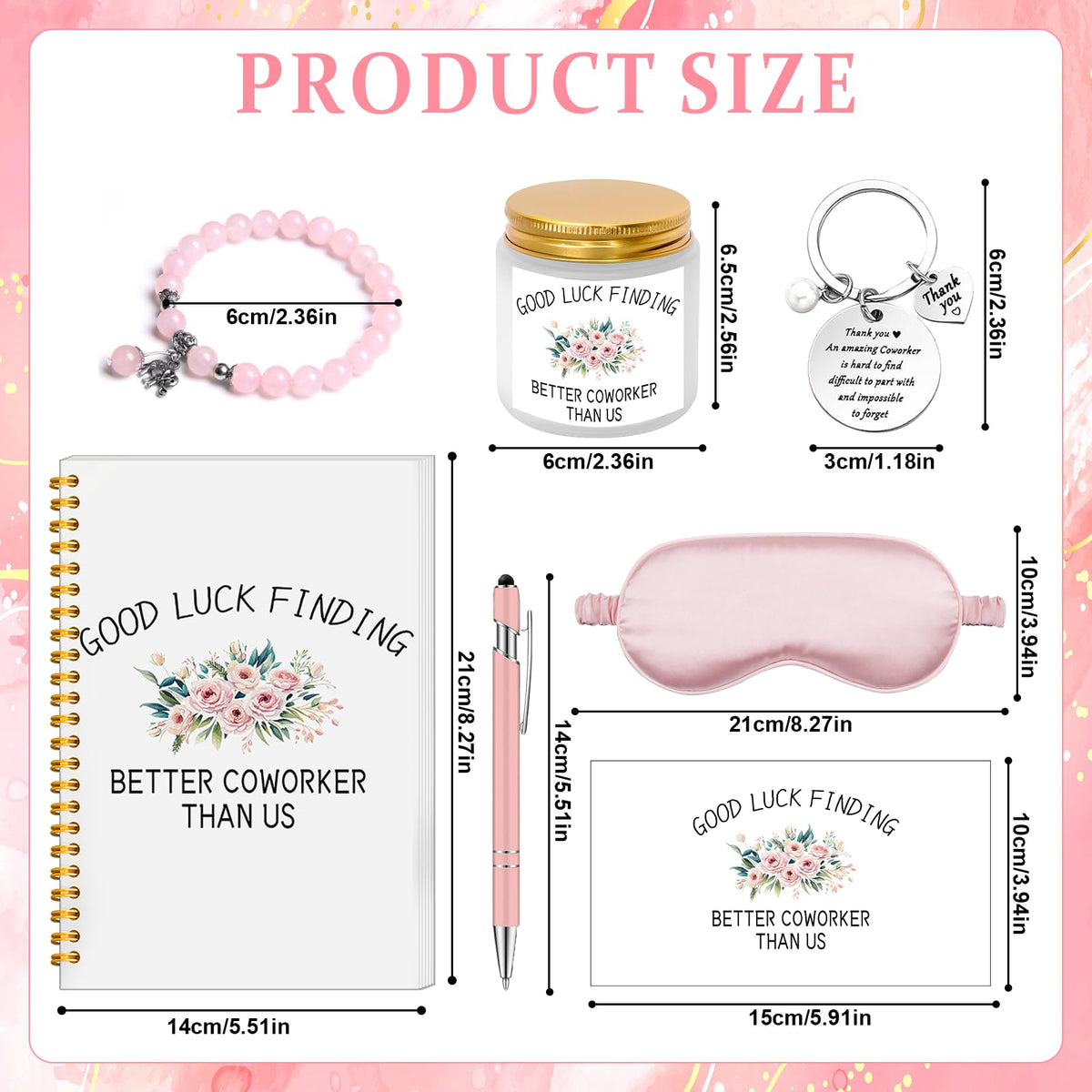 Jiytivity 11 Pcs Coworker Farewell Gifts Funny Gift for Women Colleagues New Beginning Gift Include Tumbler Notebook Pen Bracelet Aromatherapy for Coworker Lady Manager Employee Friends Leaving Gifts