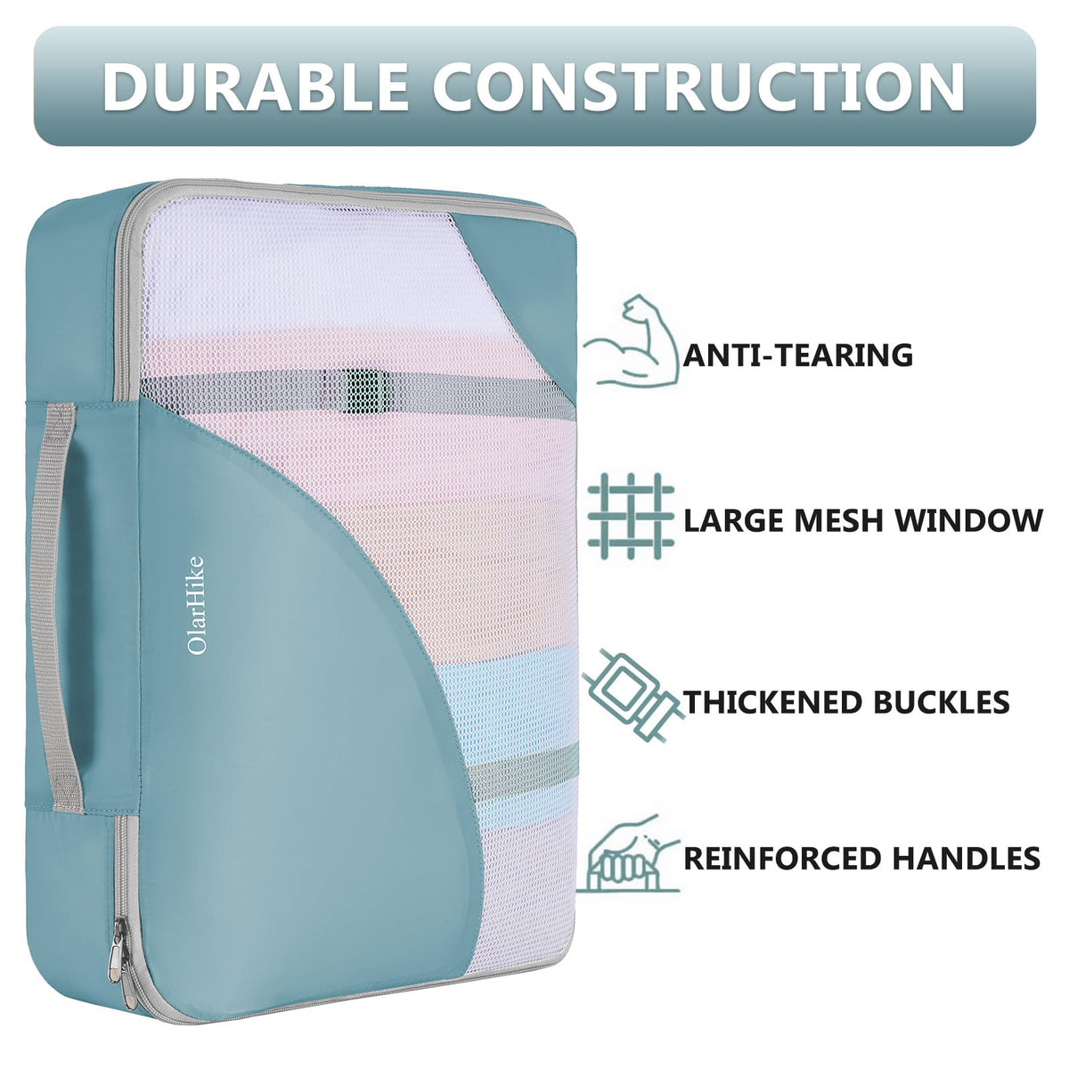 8 Set Packing Cubes for Travel, Gifts for Women Mom,Anti-Tearing Suitcase Organizer,OlarHike Vacation Essentials & Accessories for Cruise Ship