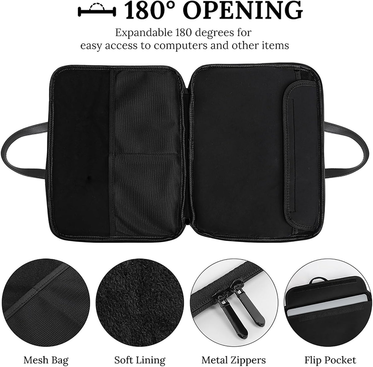 SEBNATAL Fashion Laptop Bags for Adult, Waterproof Computer Bag, Work Shoulder Bag for Business Accessories