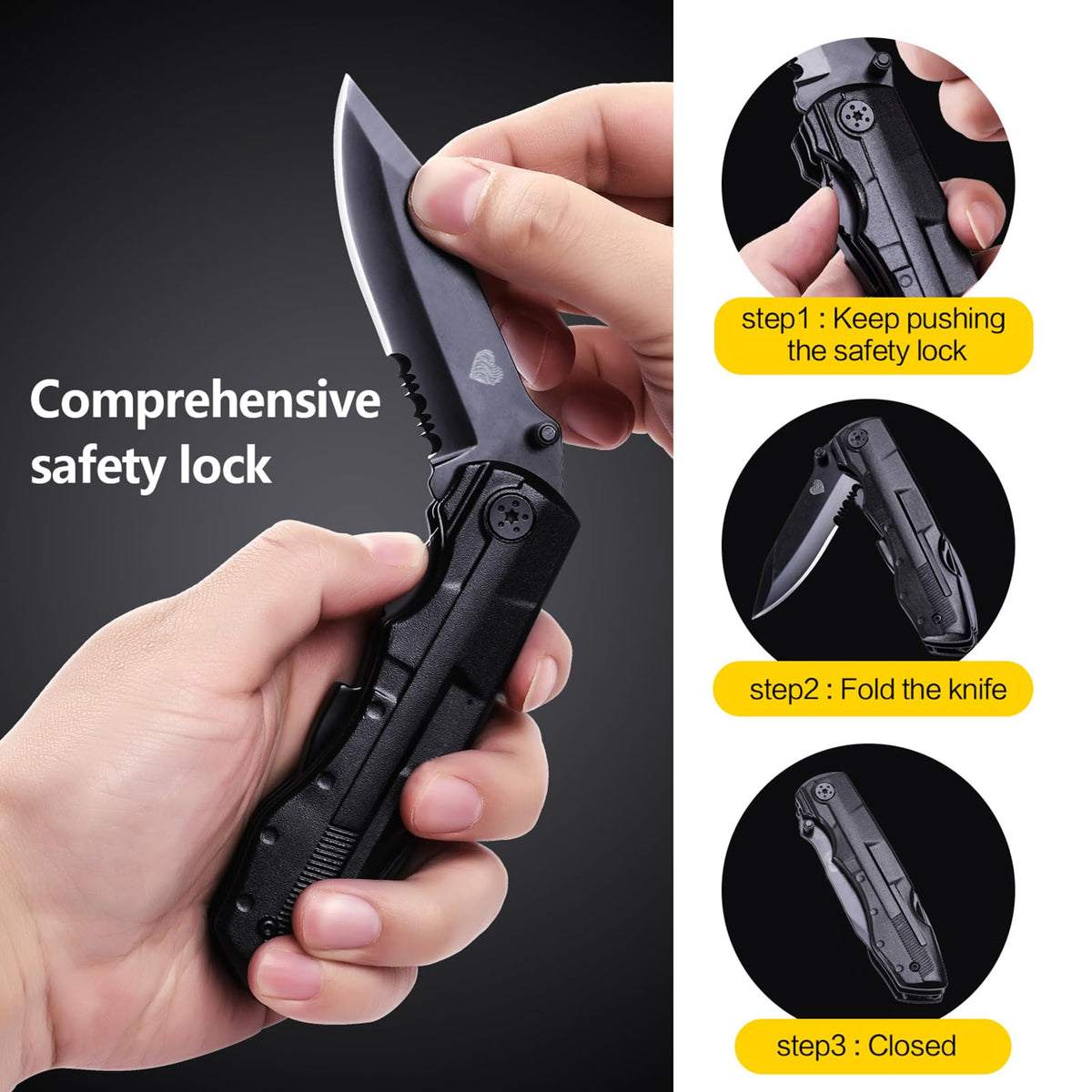 Unutes 14 in 1 Multitool Pocket Knife for Men, Tactical Multi-Tool Plier 9-in-1 screwdriver set with Nylon Sheath for Survival, Camping, Gifts Ideas for Dad, Husband