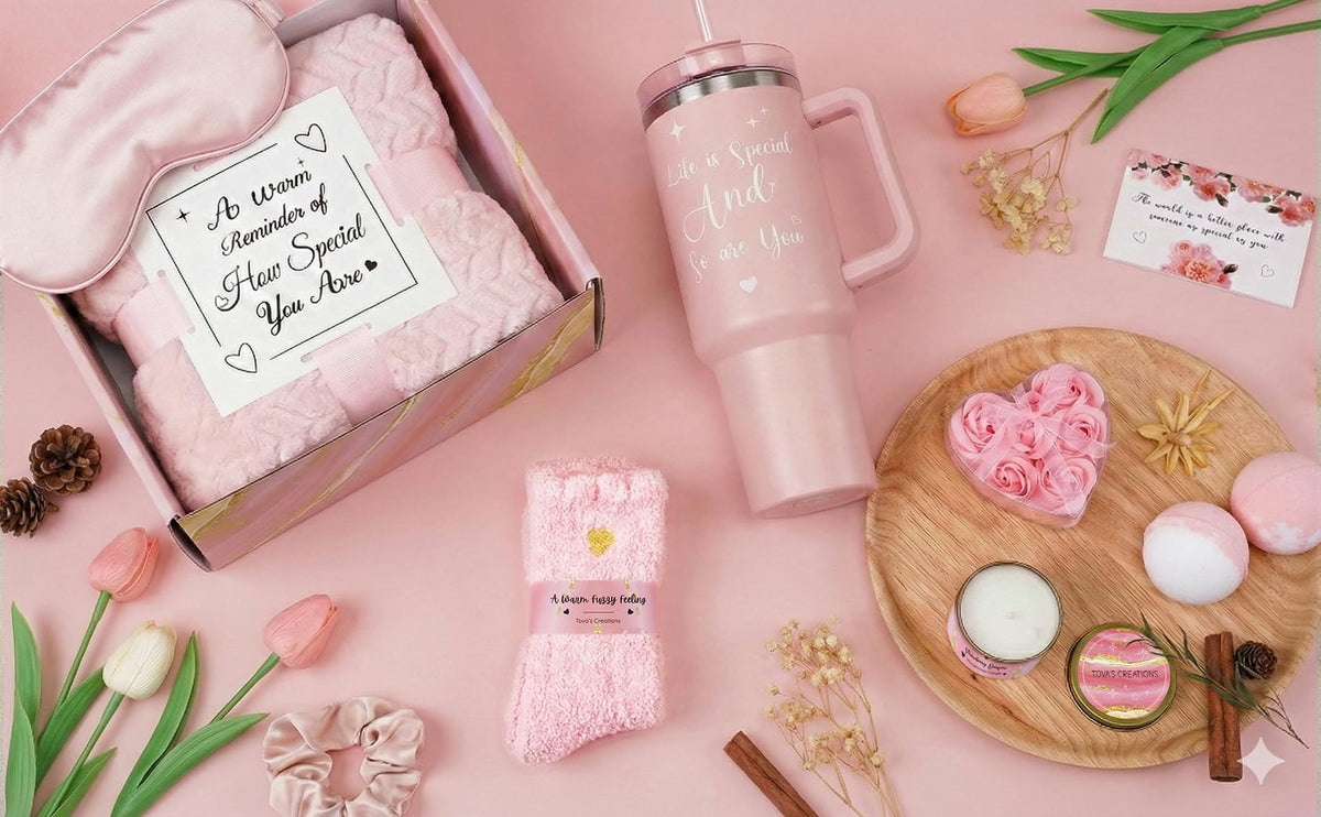 Mothers Day Gifts for Mom Wife Grandma Daughter Friends Sister, Happy Birthday Gifts for Women Mom Her Friend Sister Wife Grandma, Self Care Gift Get Well Relaxing Spa Gift Basket Set