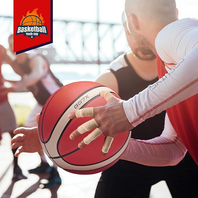 Training Soft Touch Rubber and Faux Leather Fighting Basketball, High Bounce Indoor Outdoor Basketball Gift