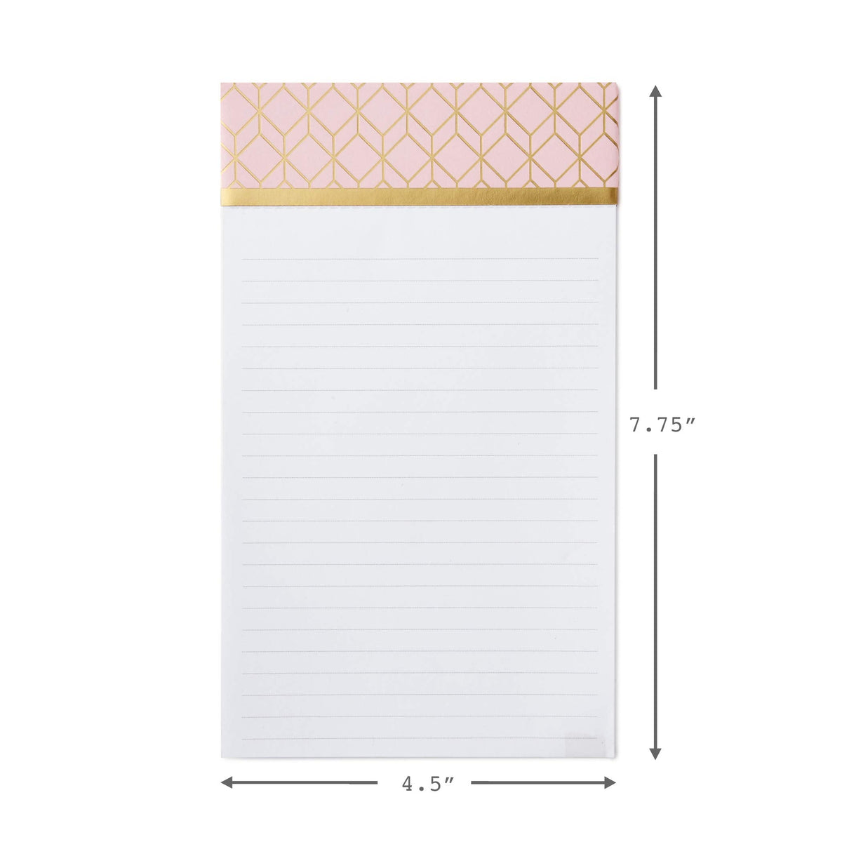 Hallmark Notepad Bundle with Pen, Pretty Pinks (3 Notepads in Assorted Sizes with Gold Pen)