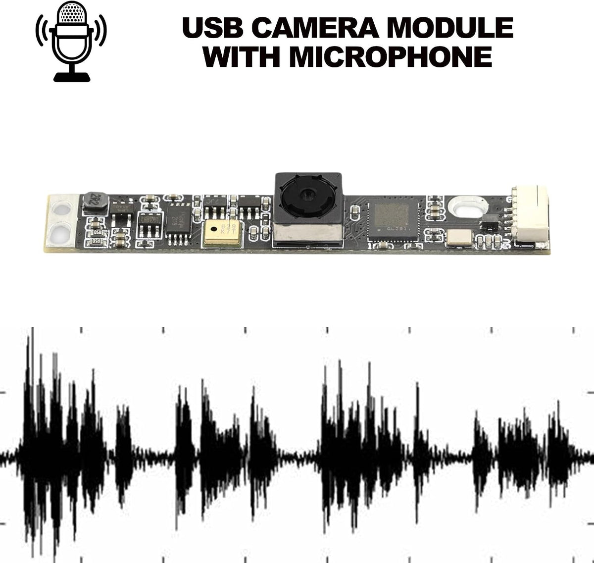RQG 8MP IMX179 4K 2.0 USB Camera Module, Fixed Focus Lightburn Camera with Microphone, Embedded UVC Drive-Free USB