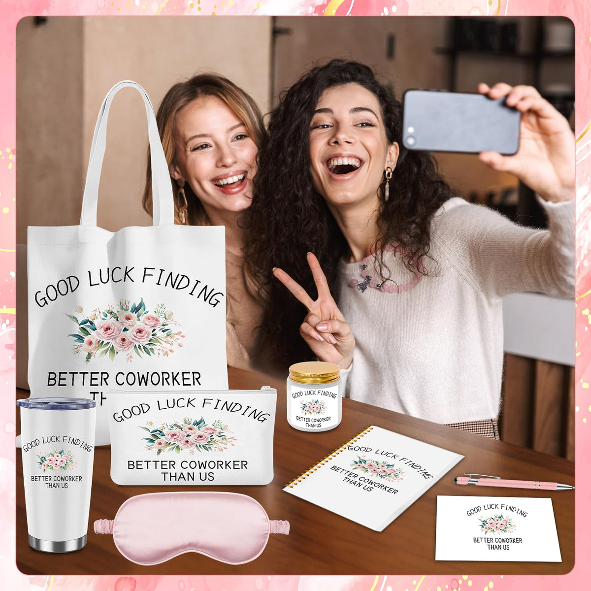 Jiytivity 11 Pcs Coworker Farewell Gifts Funny Gift for Women Colleagues New Beginning Gift Include Tumbler Notebook Pen Bracelet Aromatherapy for Coworker Lady Manager Employee Friends Leaving Gifts