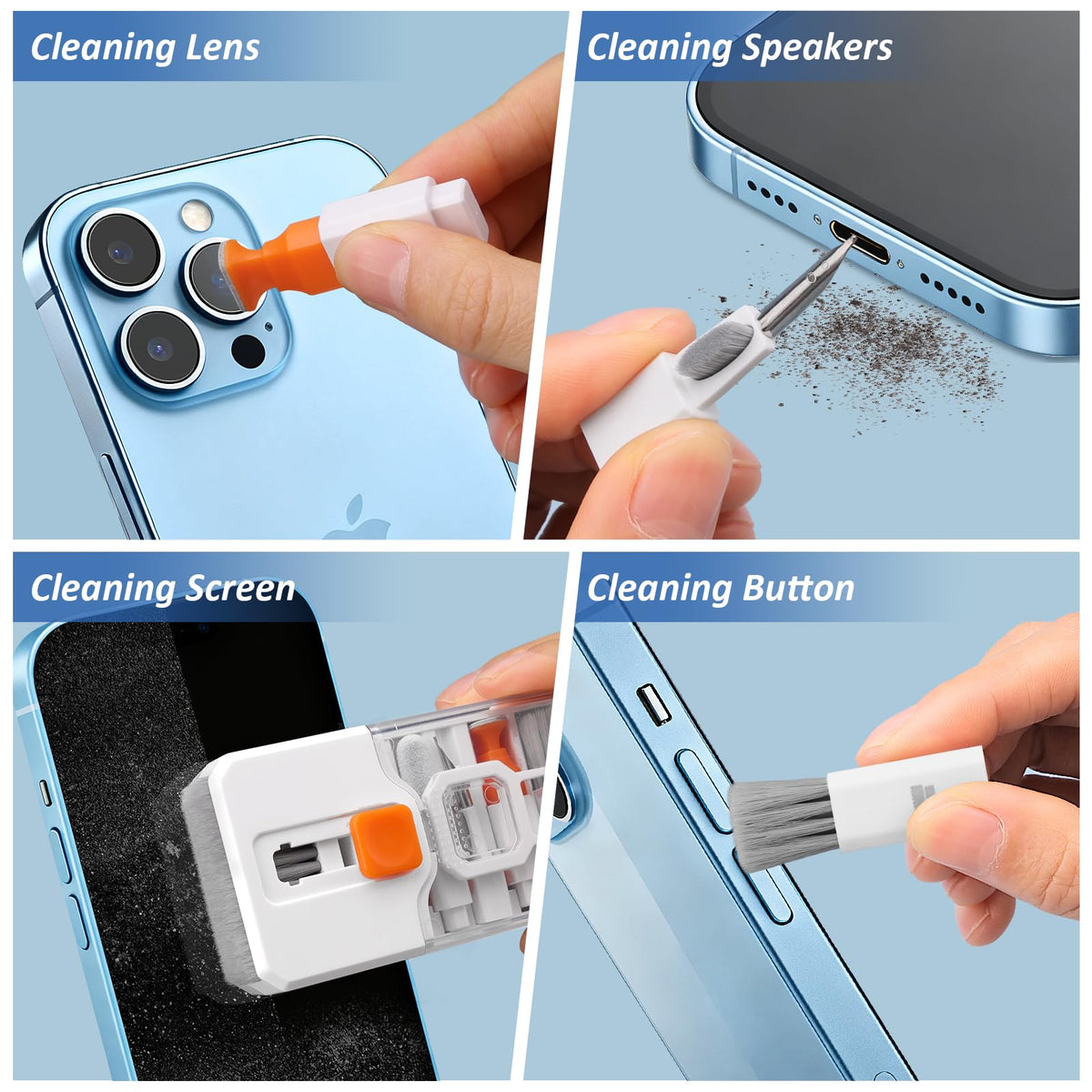 Keyboard Cleaning Kit Laptop Cleaner, All-in-1 Computer Screen Cleaning Brush Tool, Multi-Function PC Accessories Electronic Cleaner Kit Spray for iPhone iPad Macbook Earbud Camera Monitor with Patent