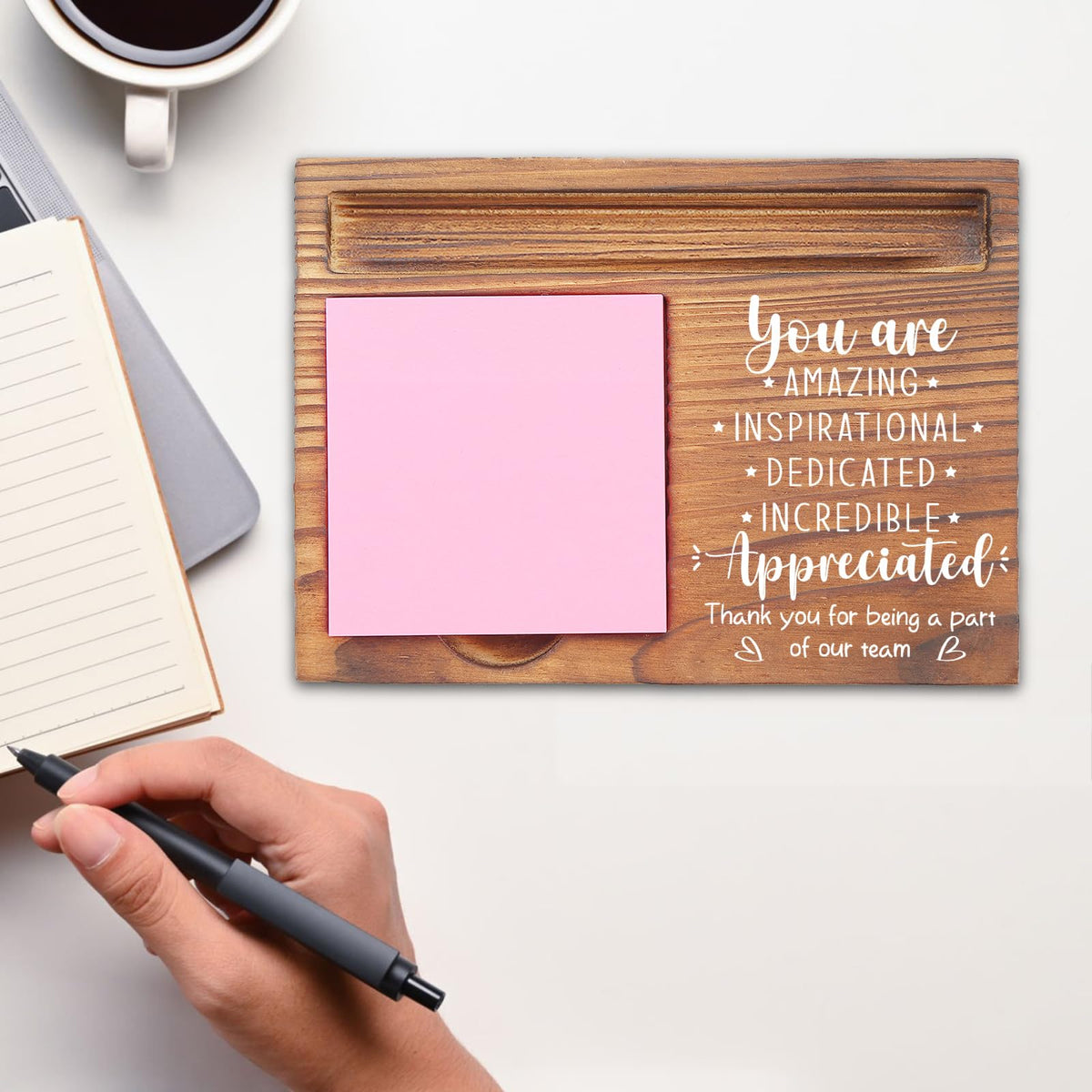 Team Appreciation Gifts for Employees, You Are Incredibly Appreciated Gifts Desk Self-Stick Note Pad Holders, Thank You Gift for Staff Friends Team Healthcare Worker Coworker Sticky Notes Holder EDP12