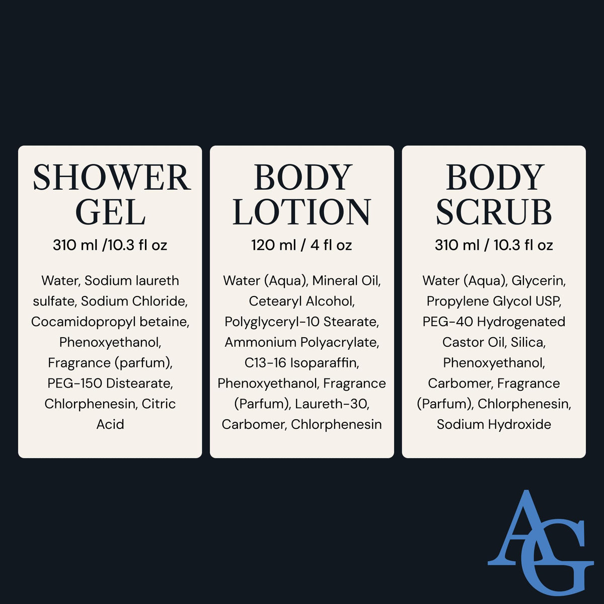 Adelegourdain Shower Kit Men, Bath and Body Gift Set For Him - Shower Gel, Body Scrub & Body Cream, Sandalwood & Cedar Scent, 3 pcs 720ml - Skin Care Kit Fathers Day Birthday Idea for Him