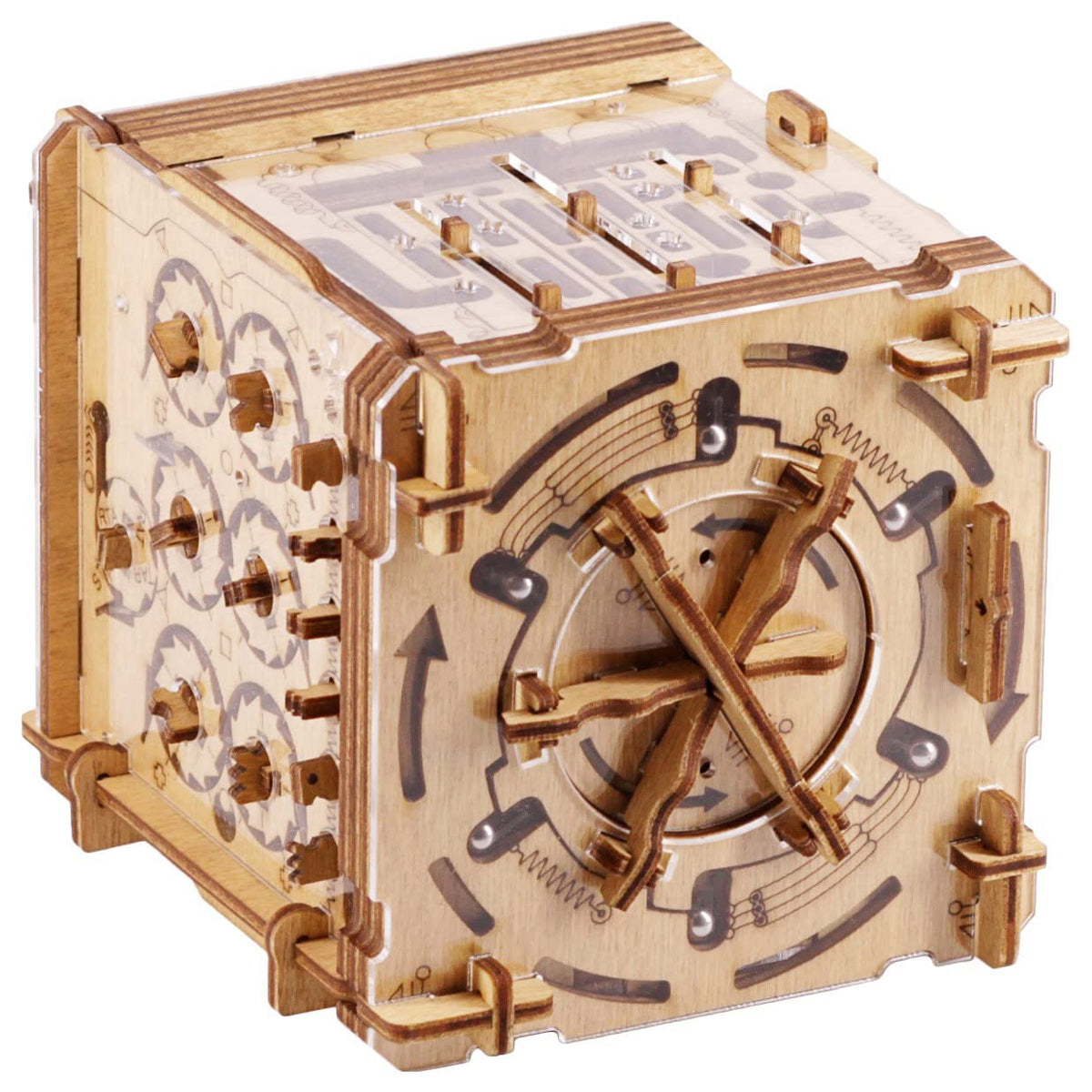 iDventure Cluebox Cambridge Labyrinth | Wooden Escape Room Puzzle Box | Engaging Brain Teaser with Hidden Money Compartment | Unique Gift for Adults