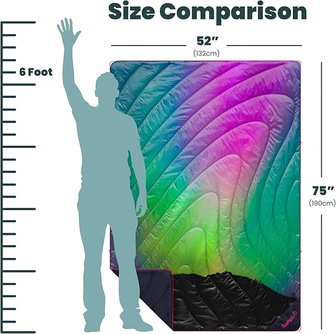 Rumpl Green Northern Lights Puffy Throw Blanket