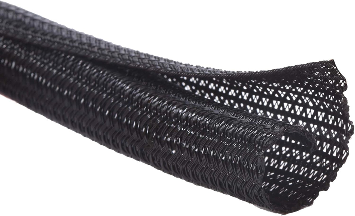 Alex Tech 20ft 1.5 inch - Cord Protector Wire Loom Tubing Cable Sleeve Split Sleeving for USB Cable Power Cord Audio