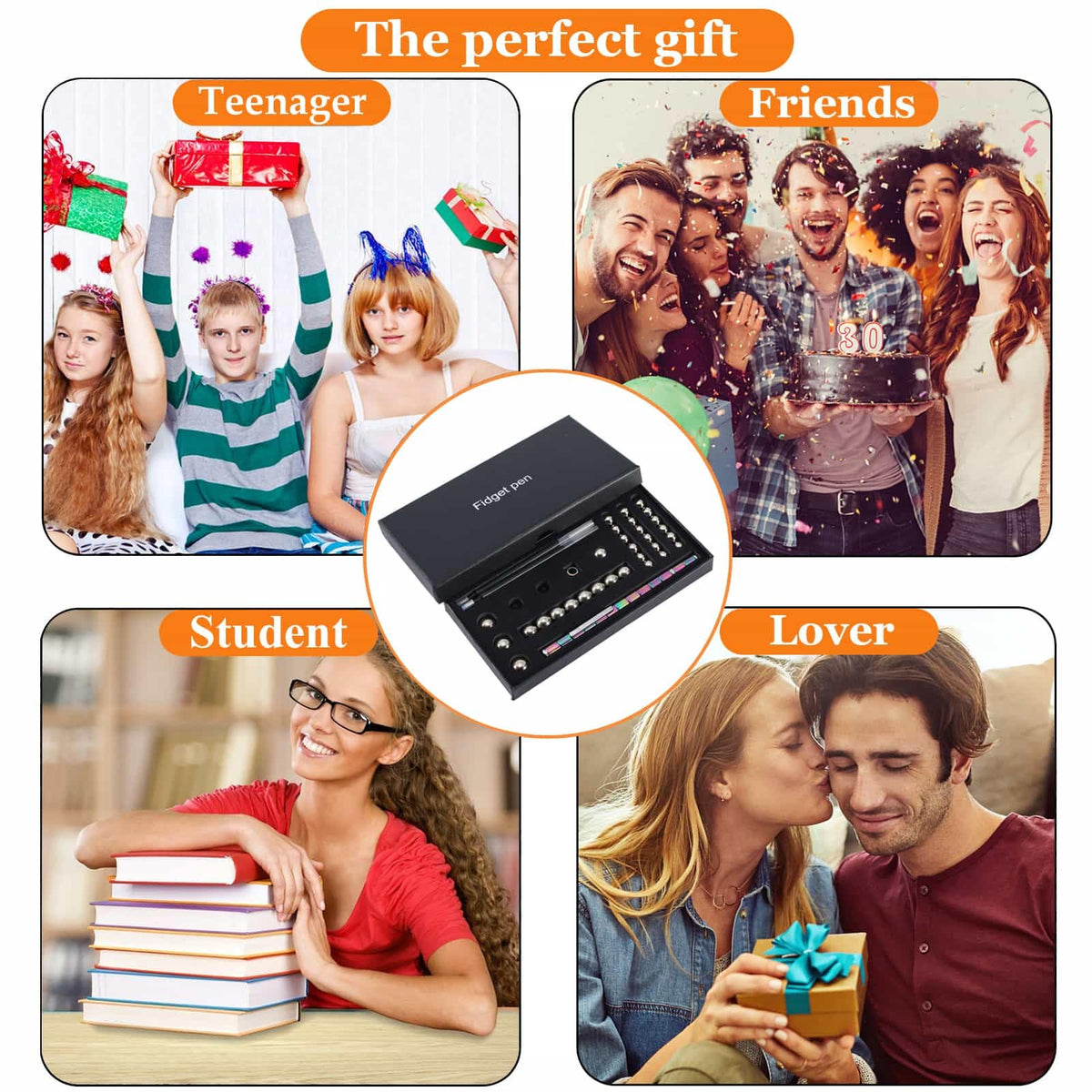 Magnetic Fidget Pens for Adults Teens - Graduation Gifts for Her Cool Stuff Stress Relief Fun Gifts for Teacher Novelty Christmas Stocking Fillers Gadget for 10 11 12 13 14 15 16 17 Year Old Girls