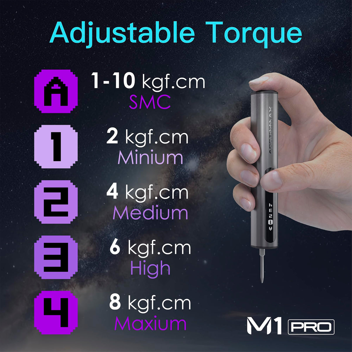 AM ARROWMAX Mini Electric Screwdriver & Removable Angle Screw, 60 in 1 7.4V Precision Electric Screwdriver Set, Repair Tool Set For Phone Camera Watch Laptop (M1 PRO PLUS)