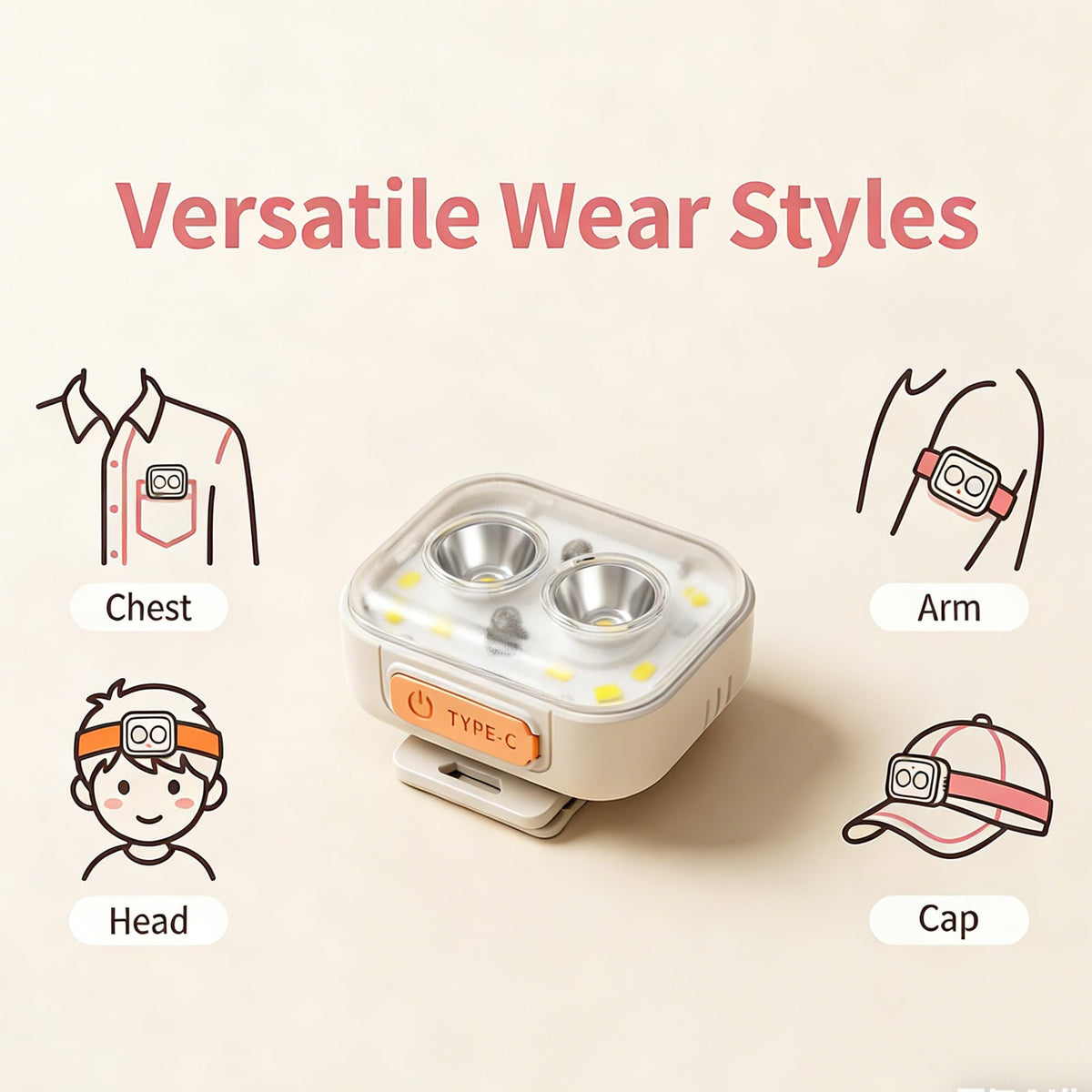 Kids Adventure Light Set: Kids Camping Lantern & Motion Sensor Headlamp, USB-C Rechargeable, Hands-Free Headlight for Hiking, Sleepovers & Outdoor Explorations – Perfect Gift for Young Explorers