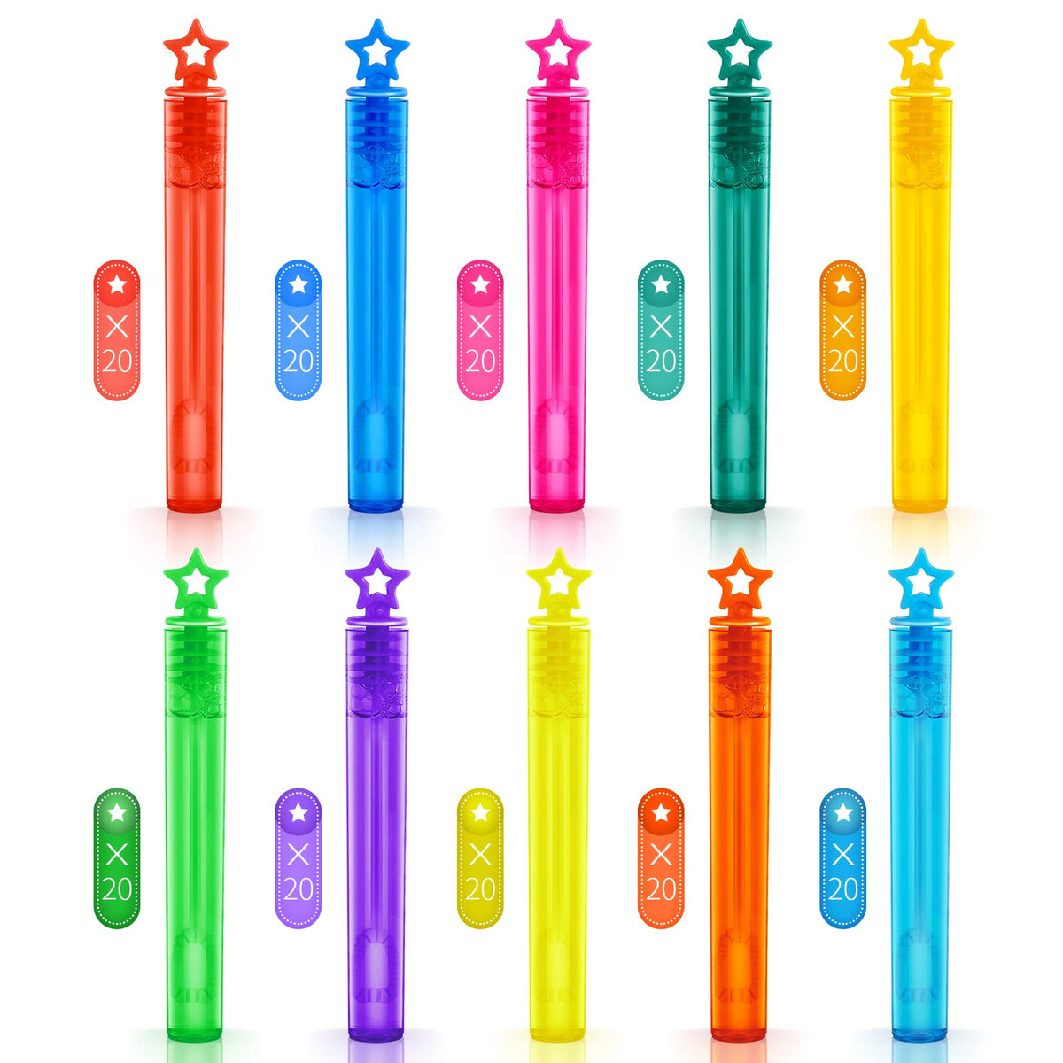 SpringFlower 200 Pieces Mini Bubble Wands, Party Favors Assortment Toys for Kids,Themed Birthday, Halloween, Goodie Bags, Carnival Prizes, Wedding, Bubble Maker Outdoor Gifts for Girls & Boys