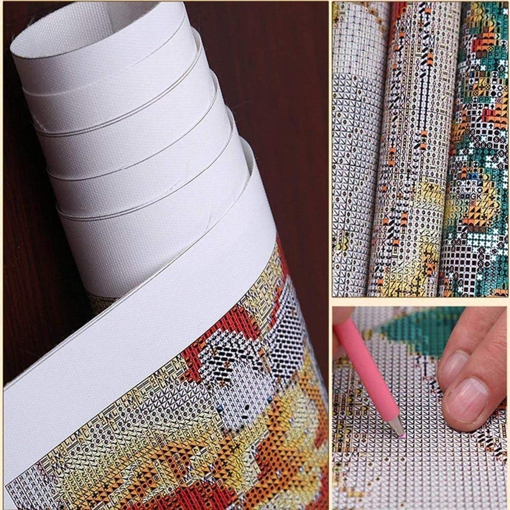 DIY 5D Full Drill American Native African Lovers Couple Kissing Square Diamond Art Painting by Number Kits Man & Woman for Adults Crystal Cross Stitch for Wall Decoration Gift 40x30CM/16x12IN